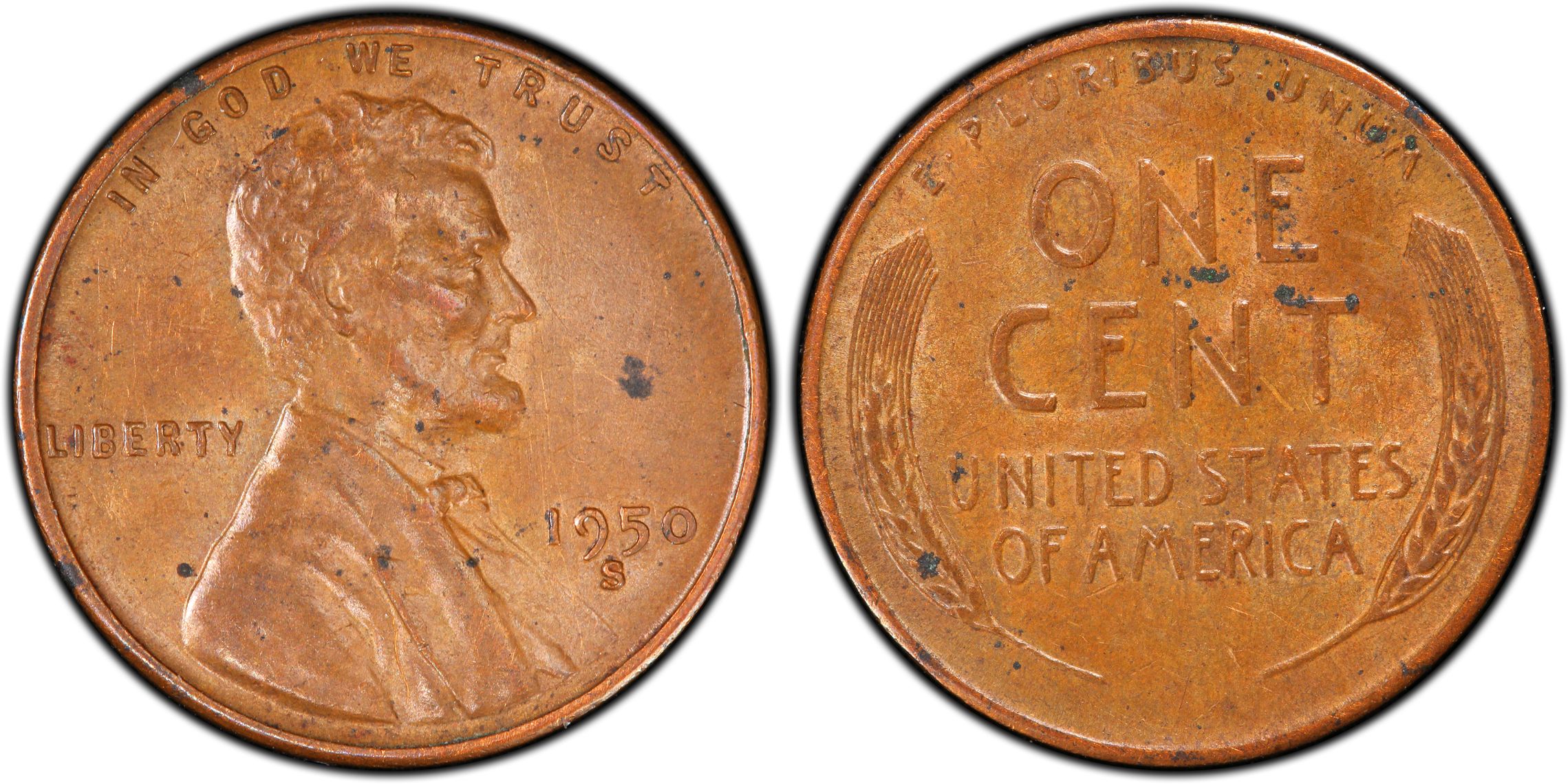 S C Repunched Mintmark Bn Regular Strike Lincoln Cent Wheat