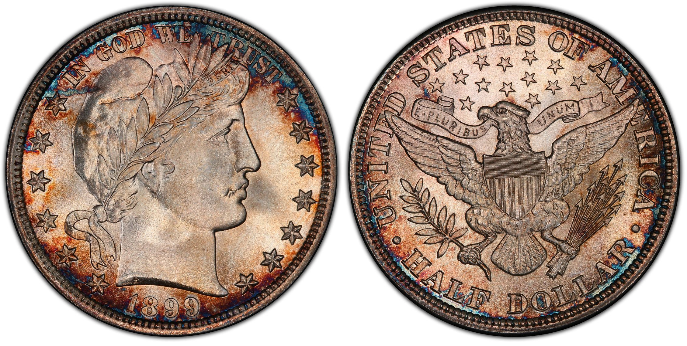 1899 50C Regular Strike Barber Half Dollar PCGS CoinFacts