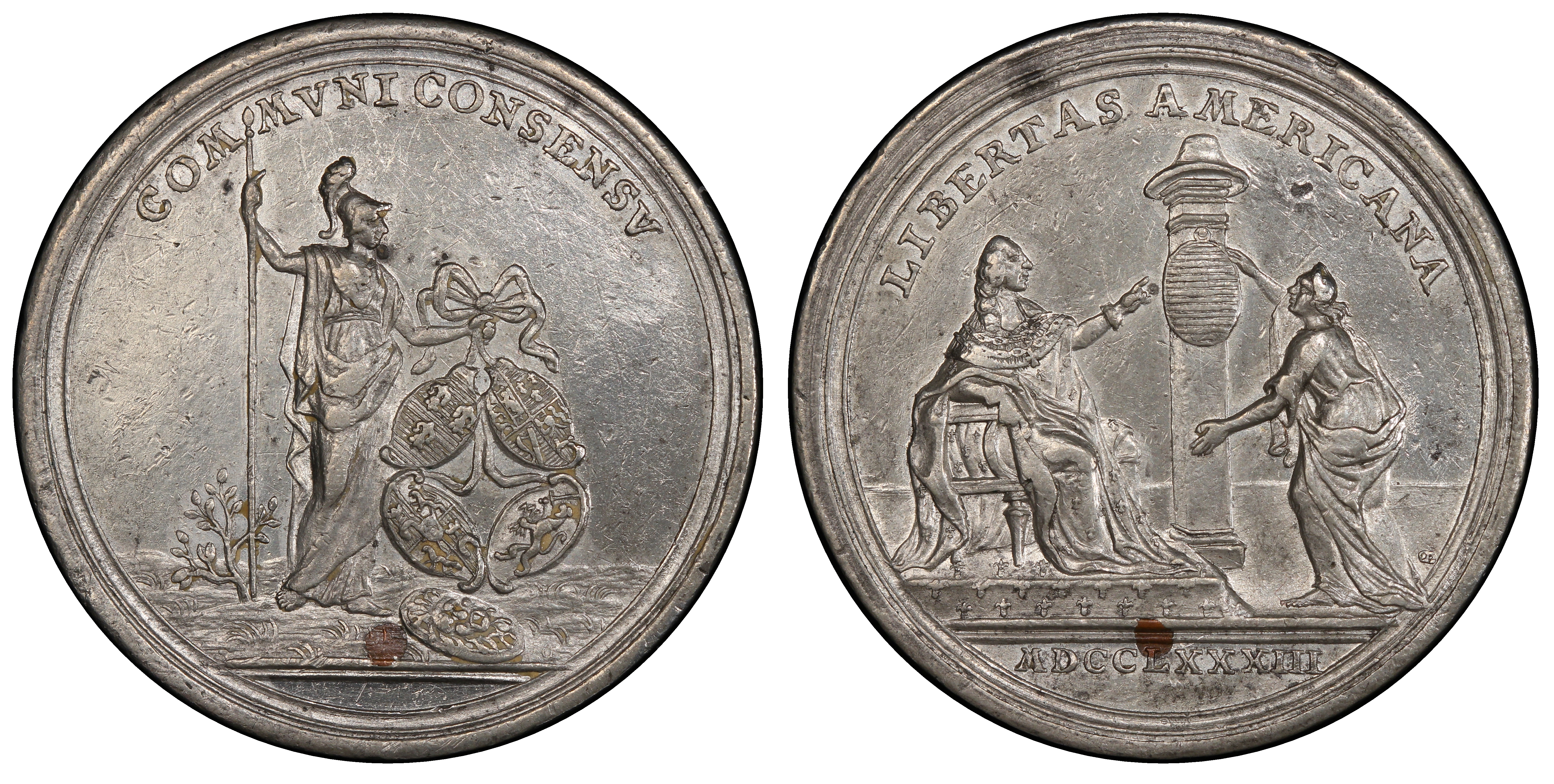 1783 Medal Libertas Americana White Metal (Regular Strike
