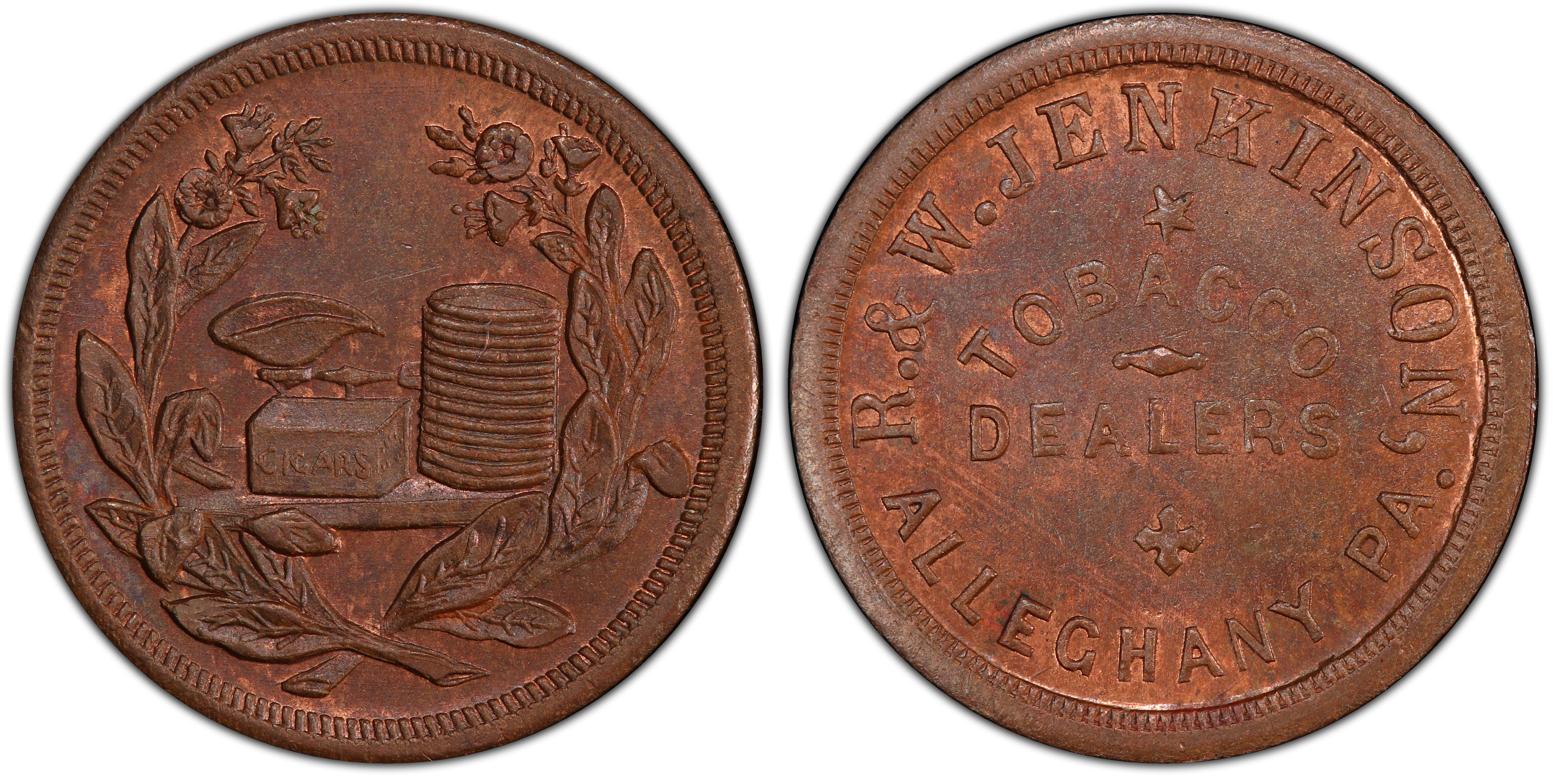 No Date Token F 13E 4a Copper PE R W Jenkinson PA BN Regular