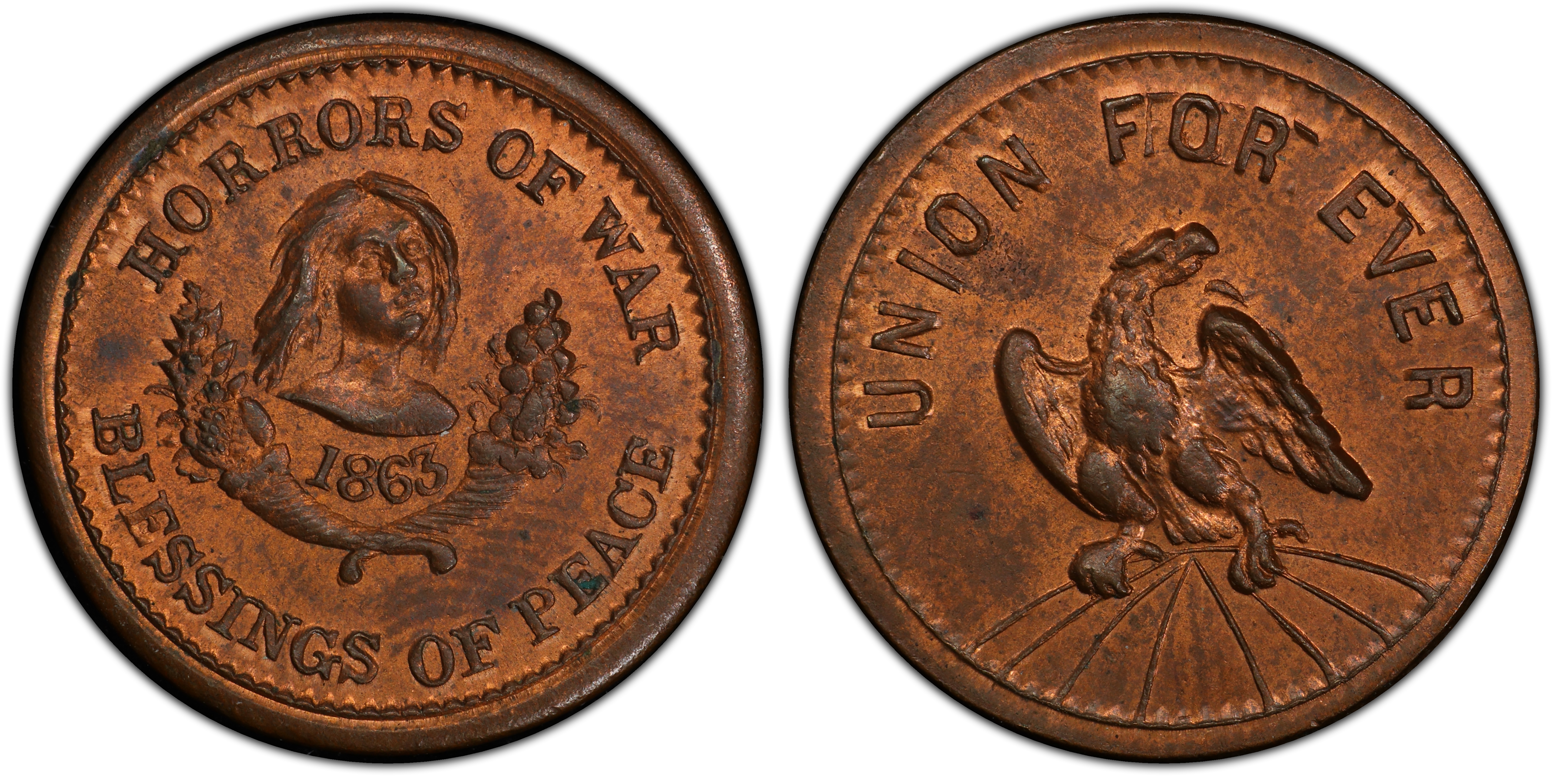 1863 Token F 256 433a Horrors Of War Patriotic RB Regular Strike