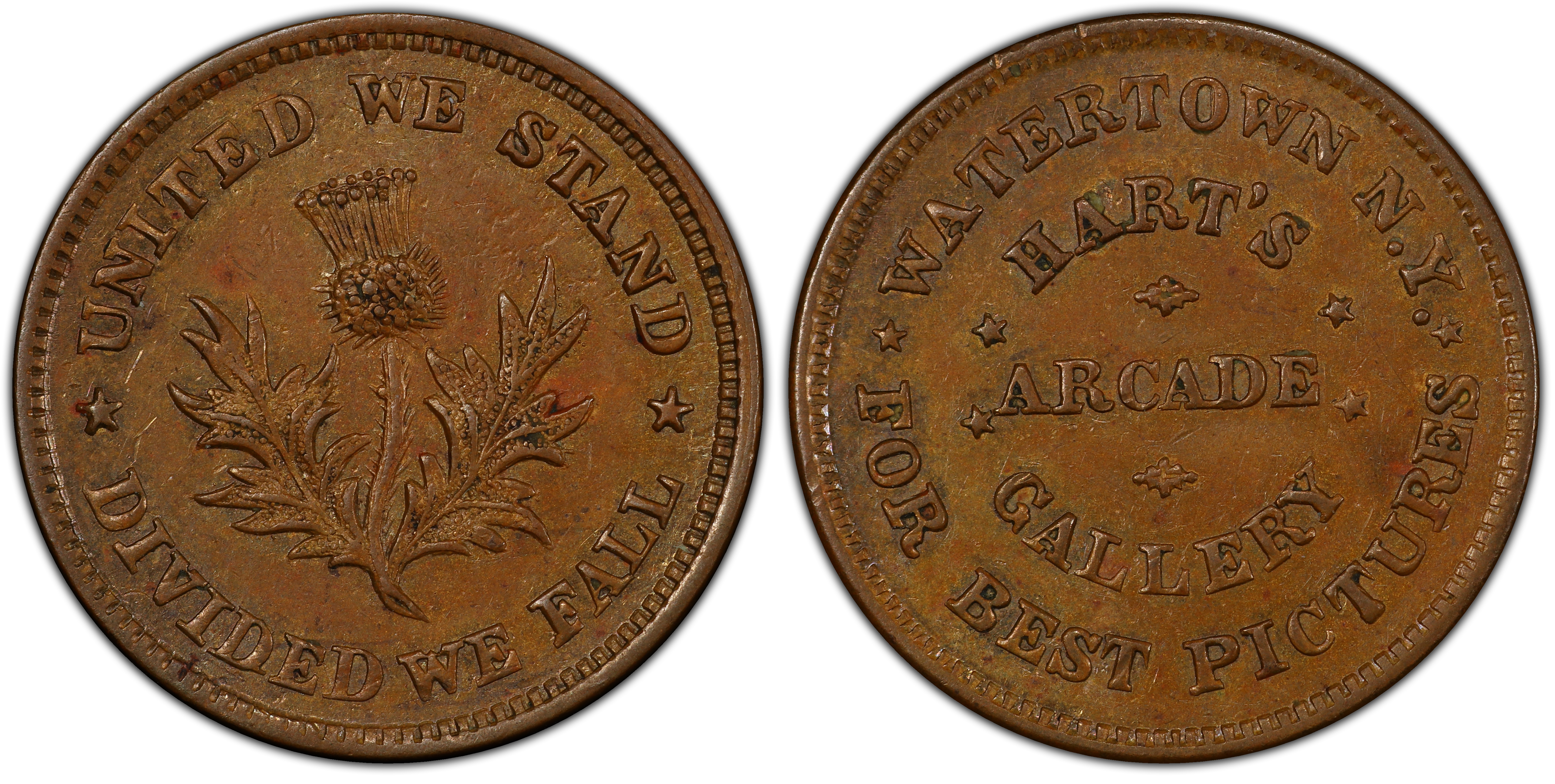 No Date Token F A A Copper Pe Hart S Arcade Gallery Ny Bn Regular