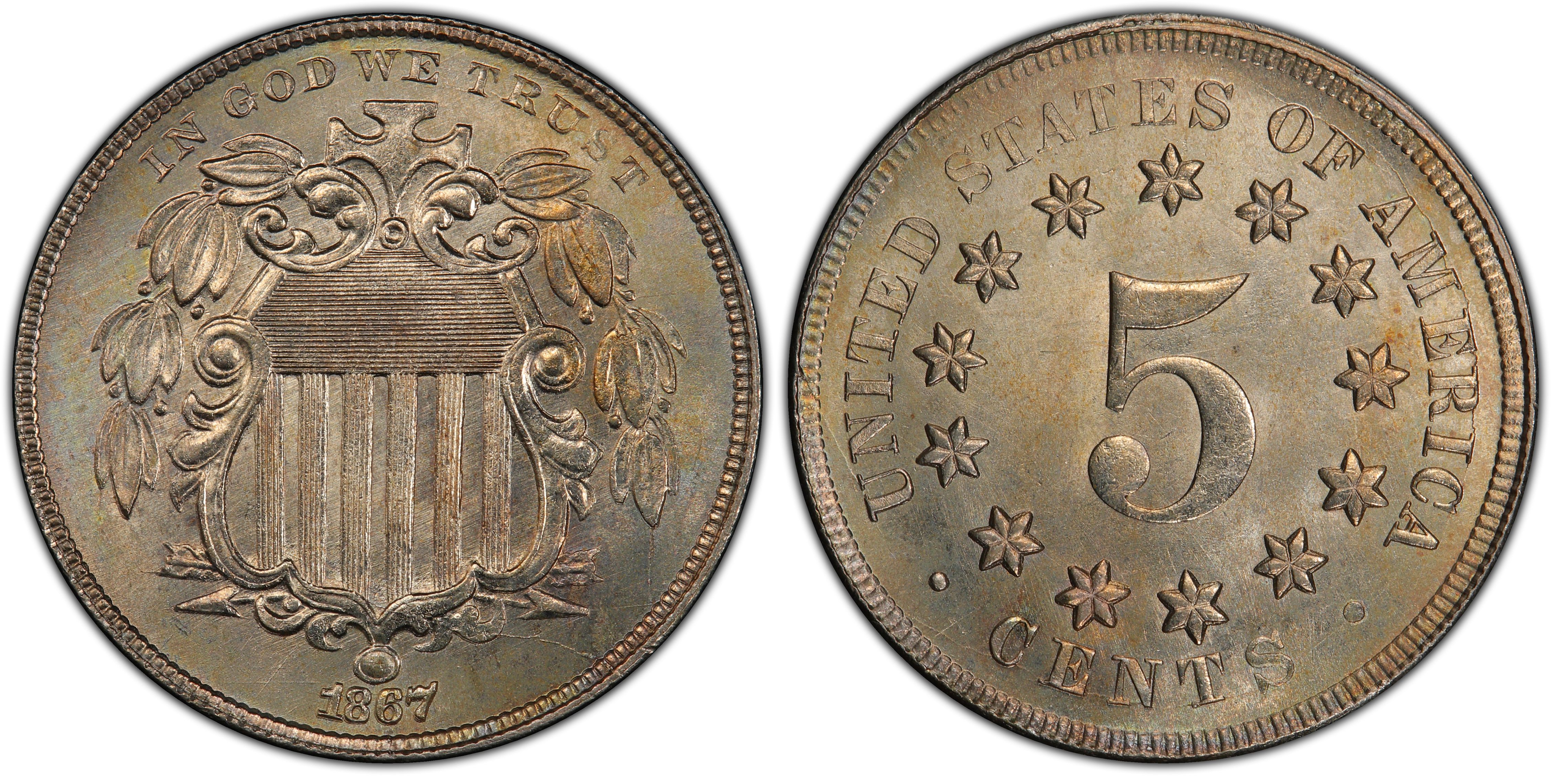 1867 5C No Rays (Regular Strike) - PCGS CoinFacts