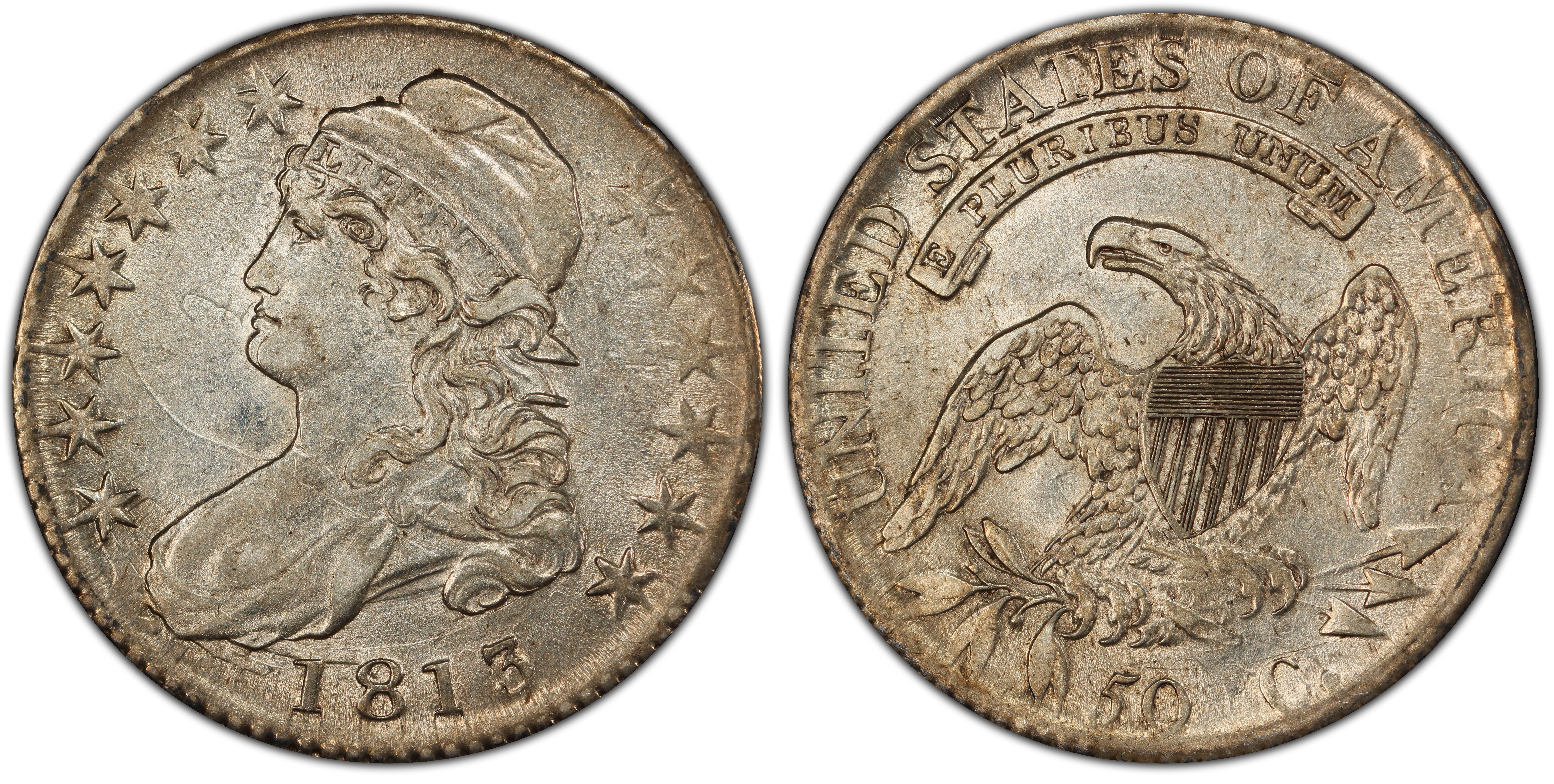 Images Of Capped Bust Half Dollar C C Uni Pcgs Coinfacts