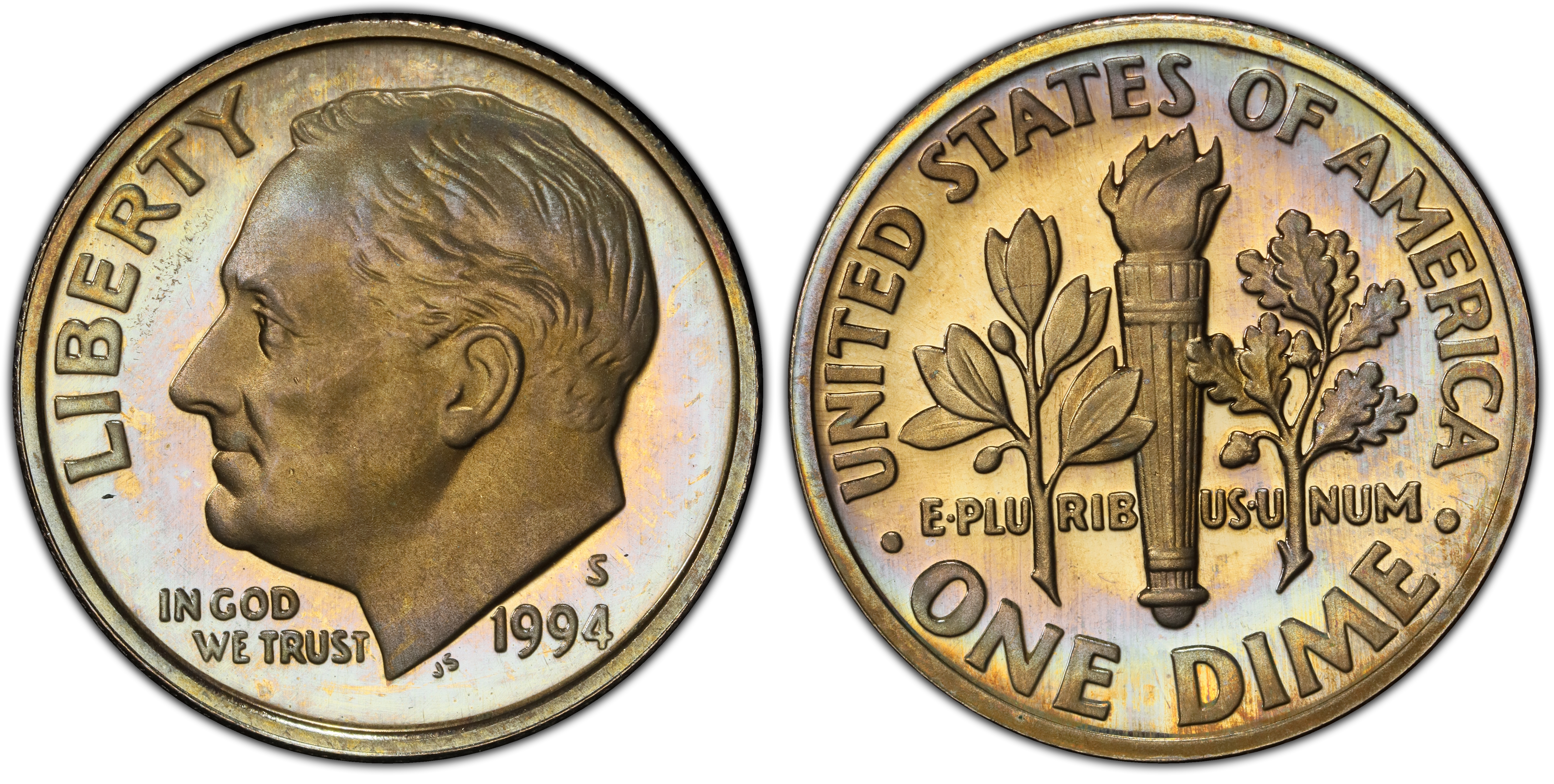 S C Dcam Proof Roosevelt Dime Pcgs Coinfacts