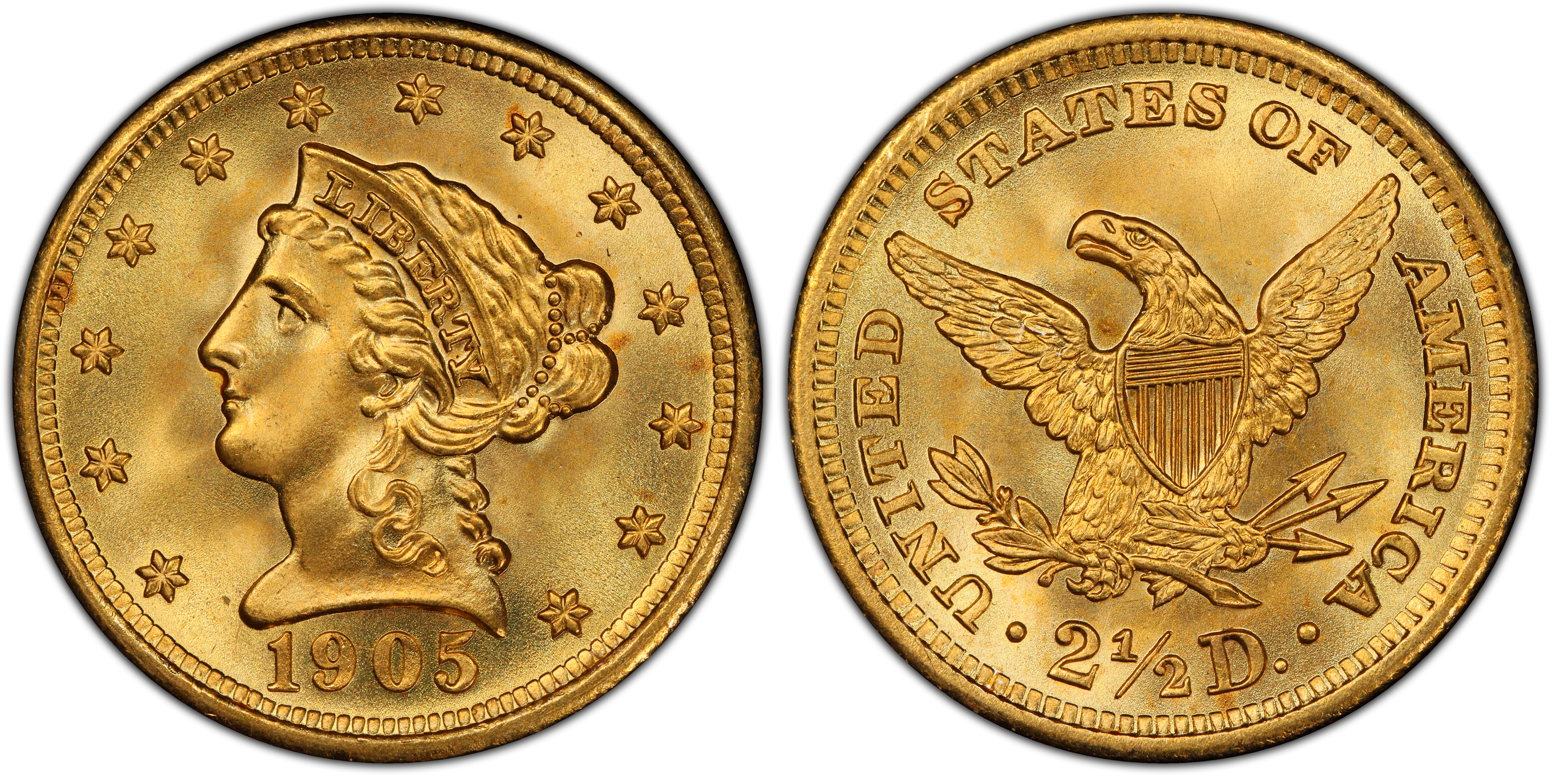 1905 $2.50 (Regular Strike) Liberty Head $2.5 - PCGS CoinFacts