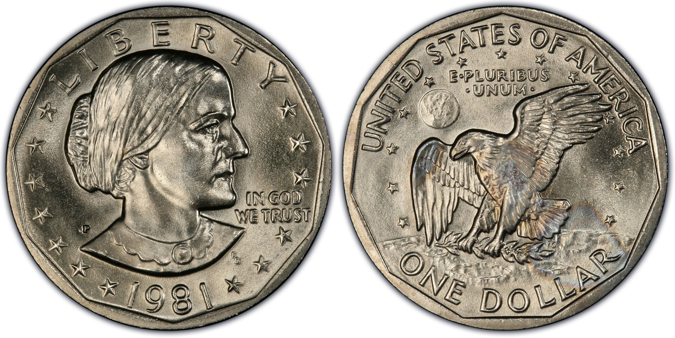 1981-P SBA$1 (Regular Strike) Susan B. Anthony Dollar - PCGS CoinFacts