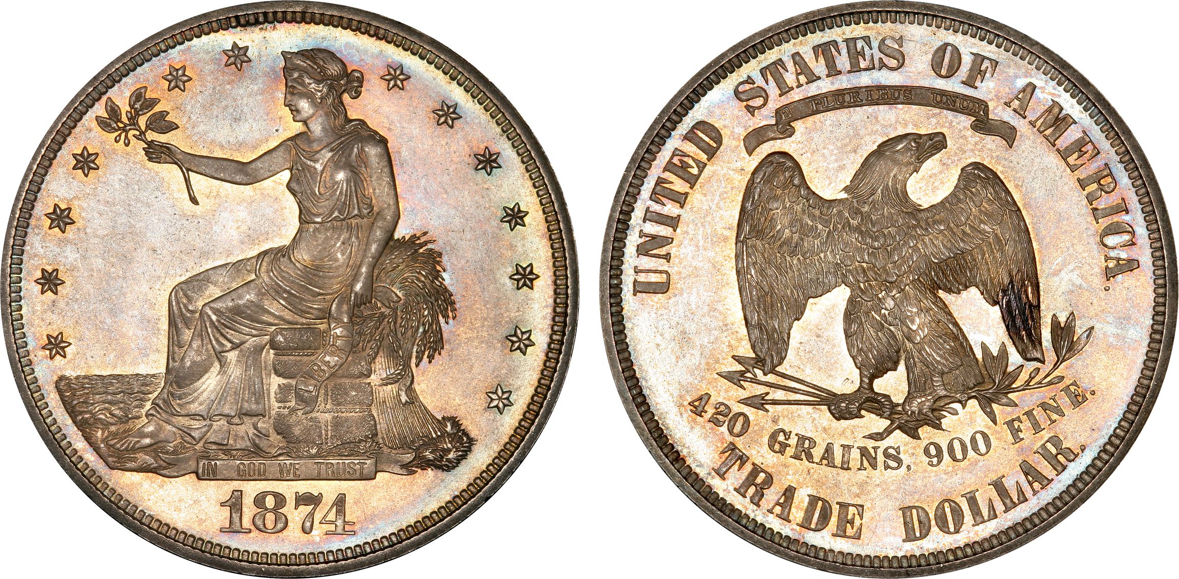 1874 T$1 (Regular Strike) Trade Dollar - PCGS CoinFacts