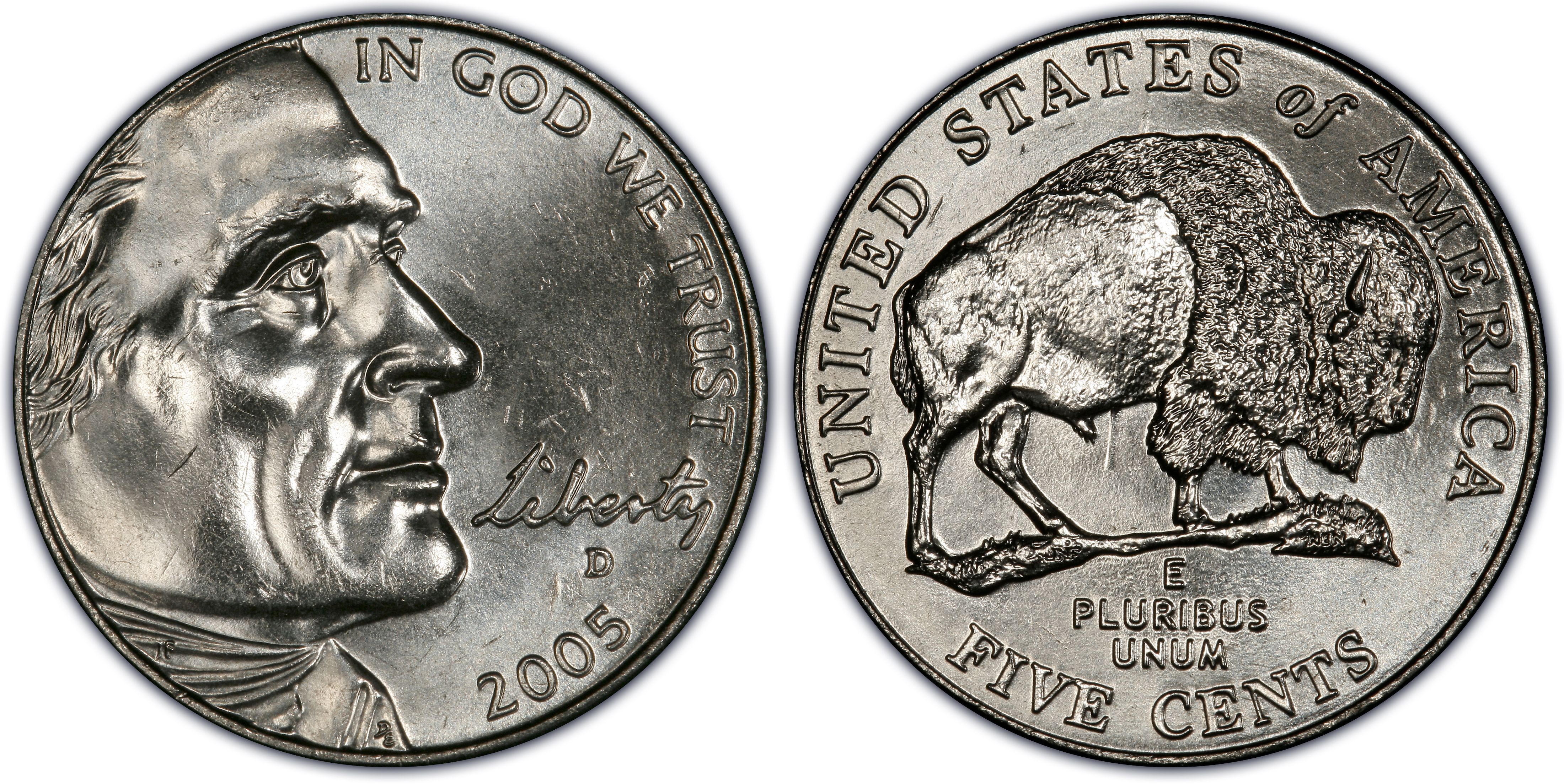 2005 D Buffalo Bison Jefferson Nickel Coin Uncirculated In Mylar Coin Flip 