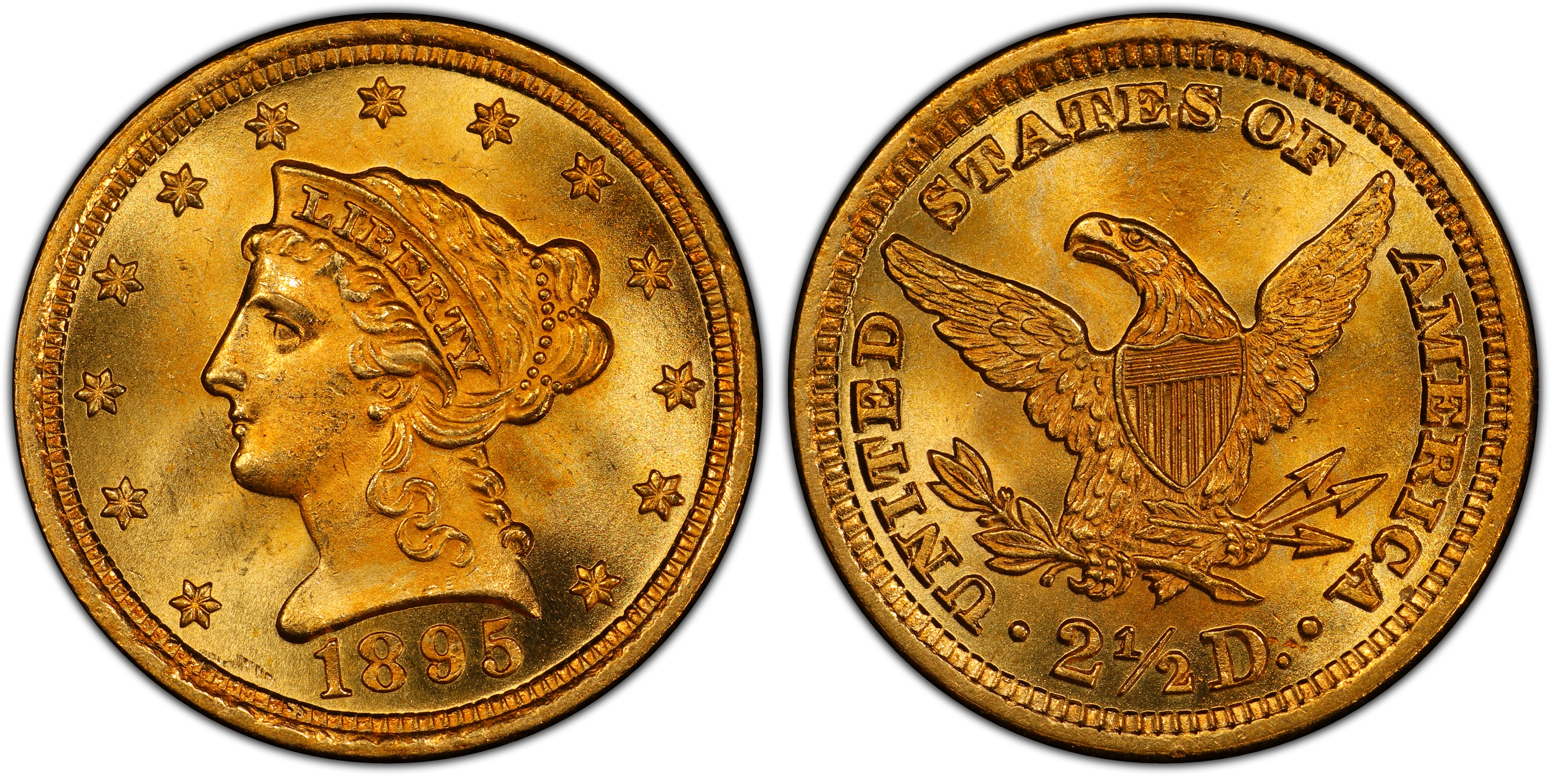 1895 $2.50 (Regular Strike) Liberty Head $2.5 - PCGS CoinFacts