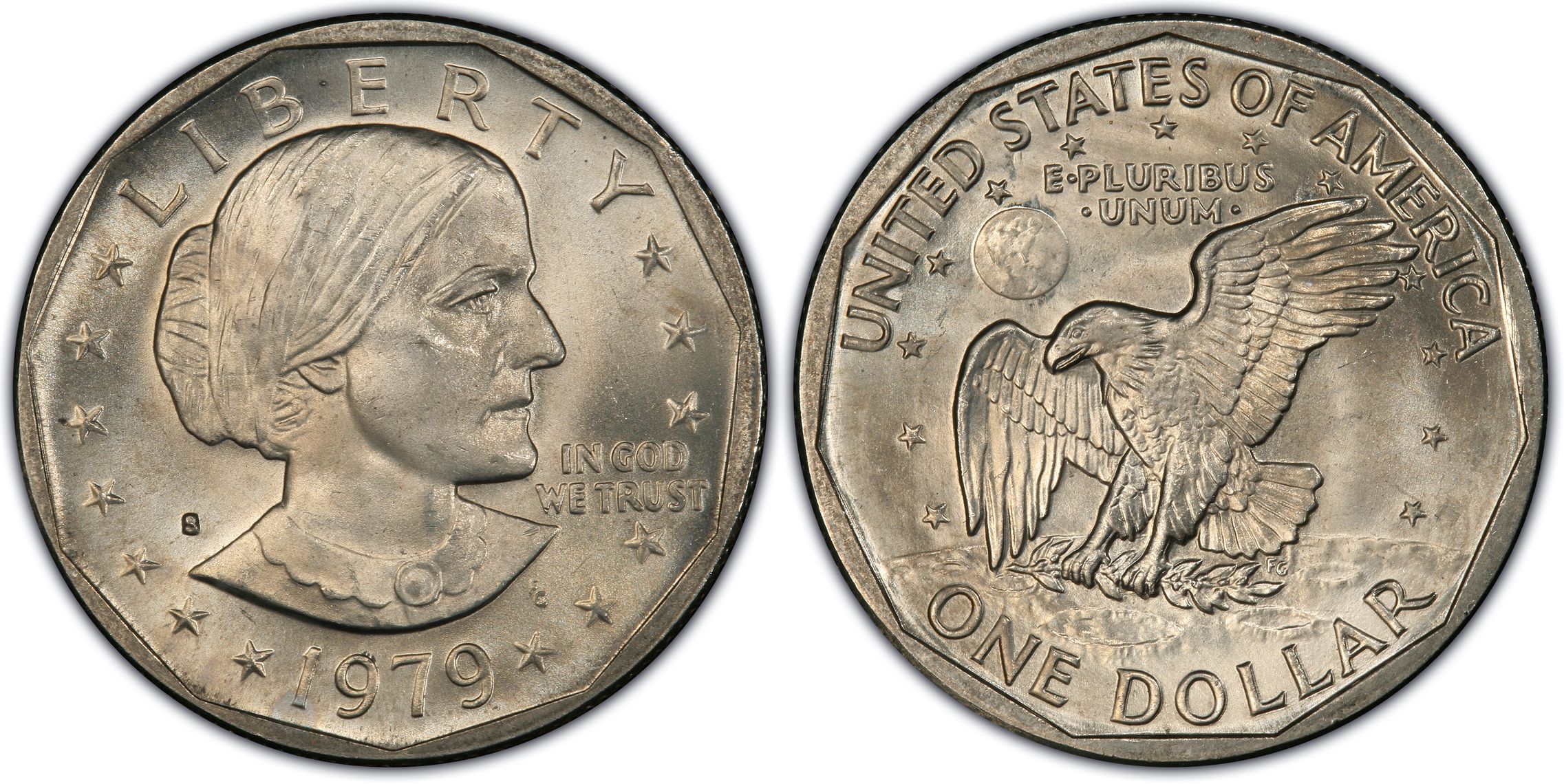 1979-s Sba$1 (regular Strike) Susan B. Anthony Dollar - Pcgs Coinfacts