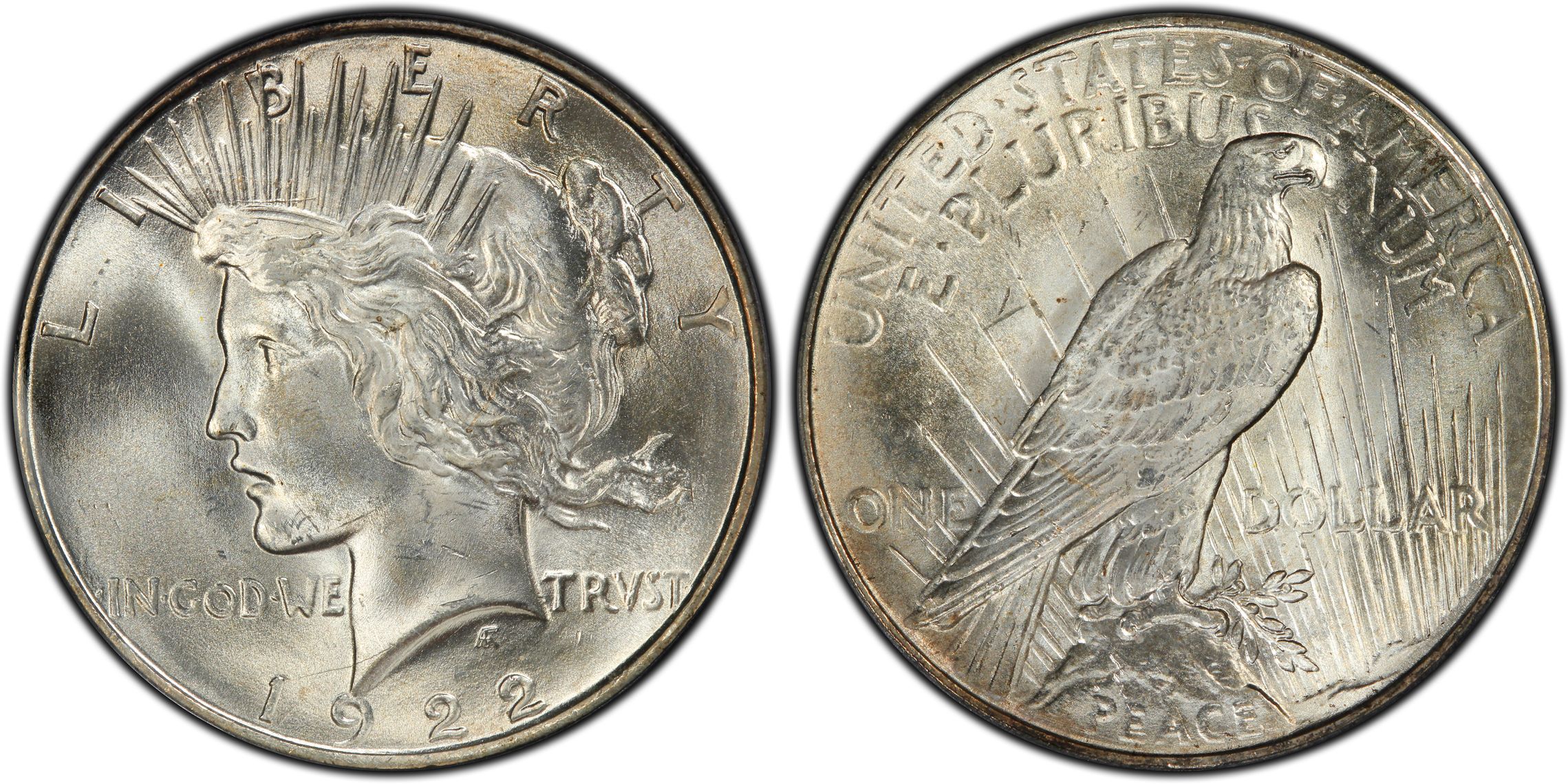 1922 $1 Vam 1a Line In Tiara (regular Strike) Peace Dollar - Pcgs Coinfacts