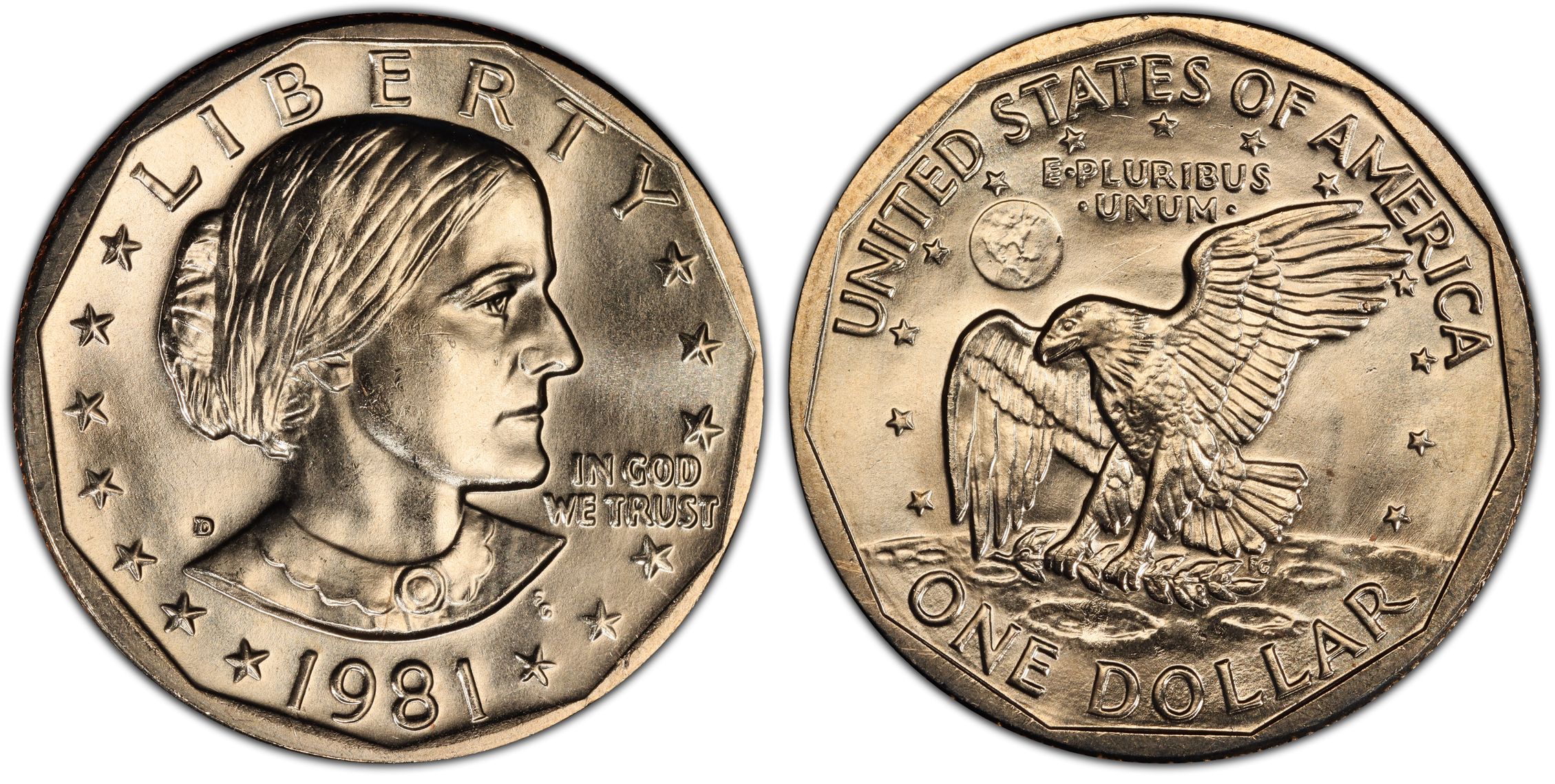 1981-D SBA$1 (Regular Strike) Susan B. Anthony Dollar - PCGS CoinFacts