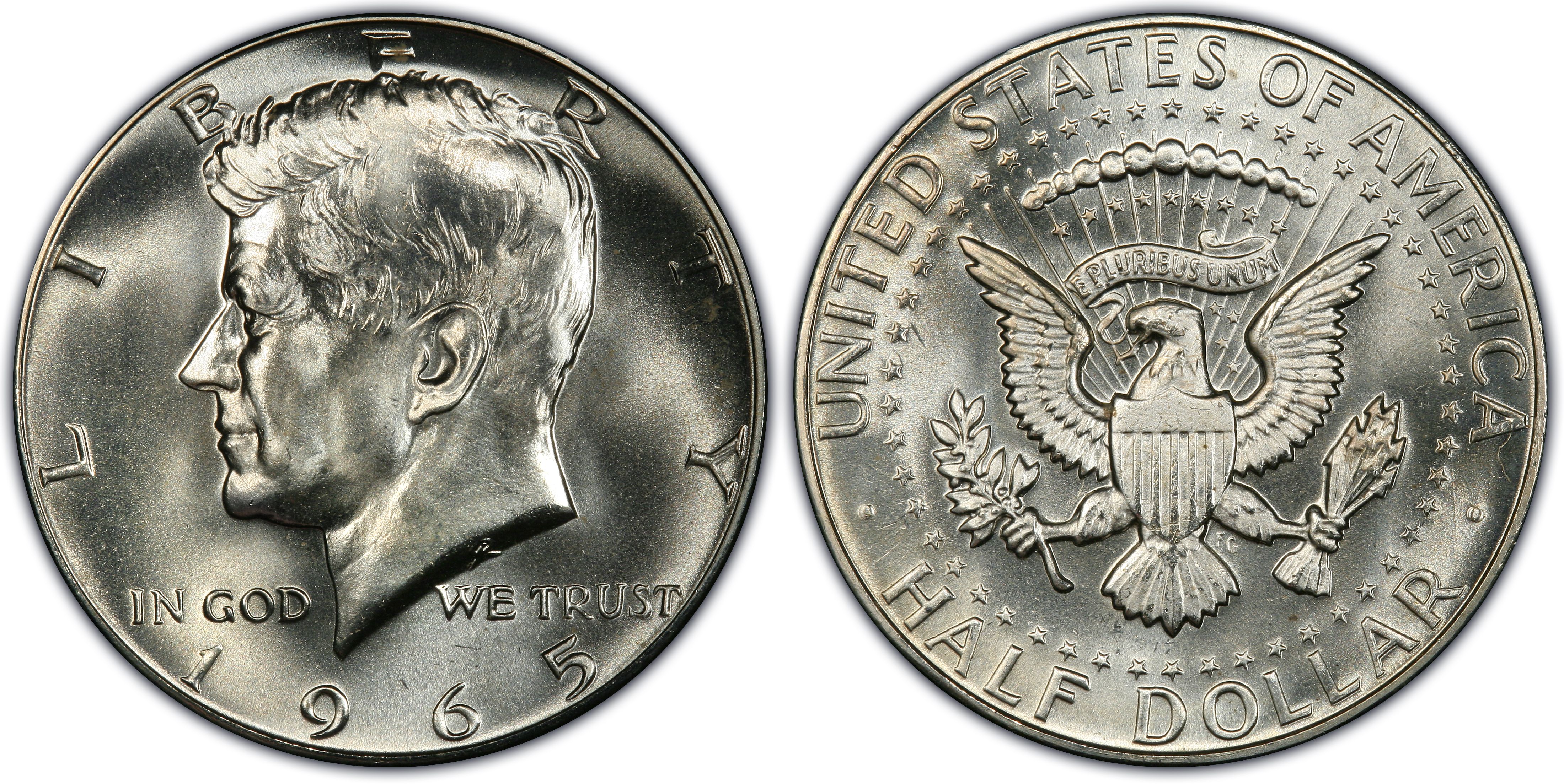 1965 SMS Kennedy Half Dollar 40/% Silver from Original SMS Set IN SNAP TIGHT