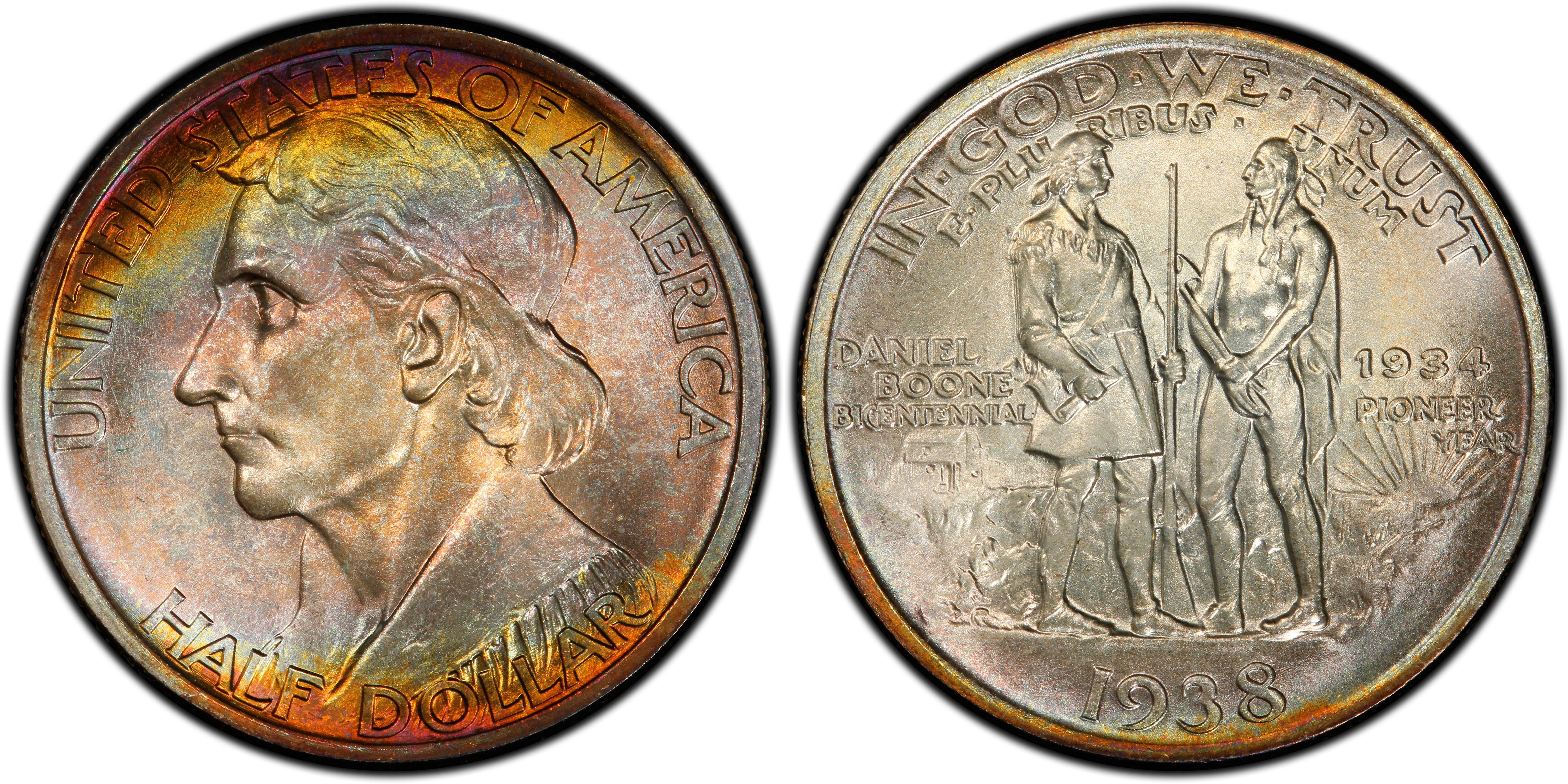 1938 50C Boone (Regular Strike) Silver Commemorative - PCGS CoinFacts