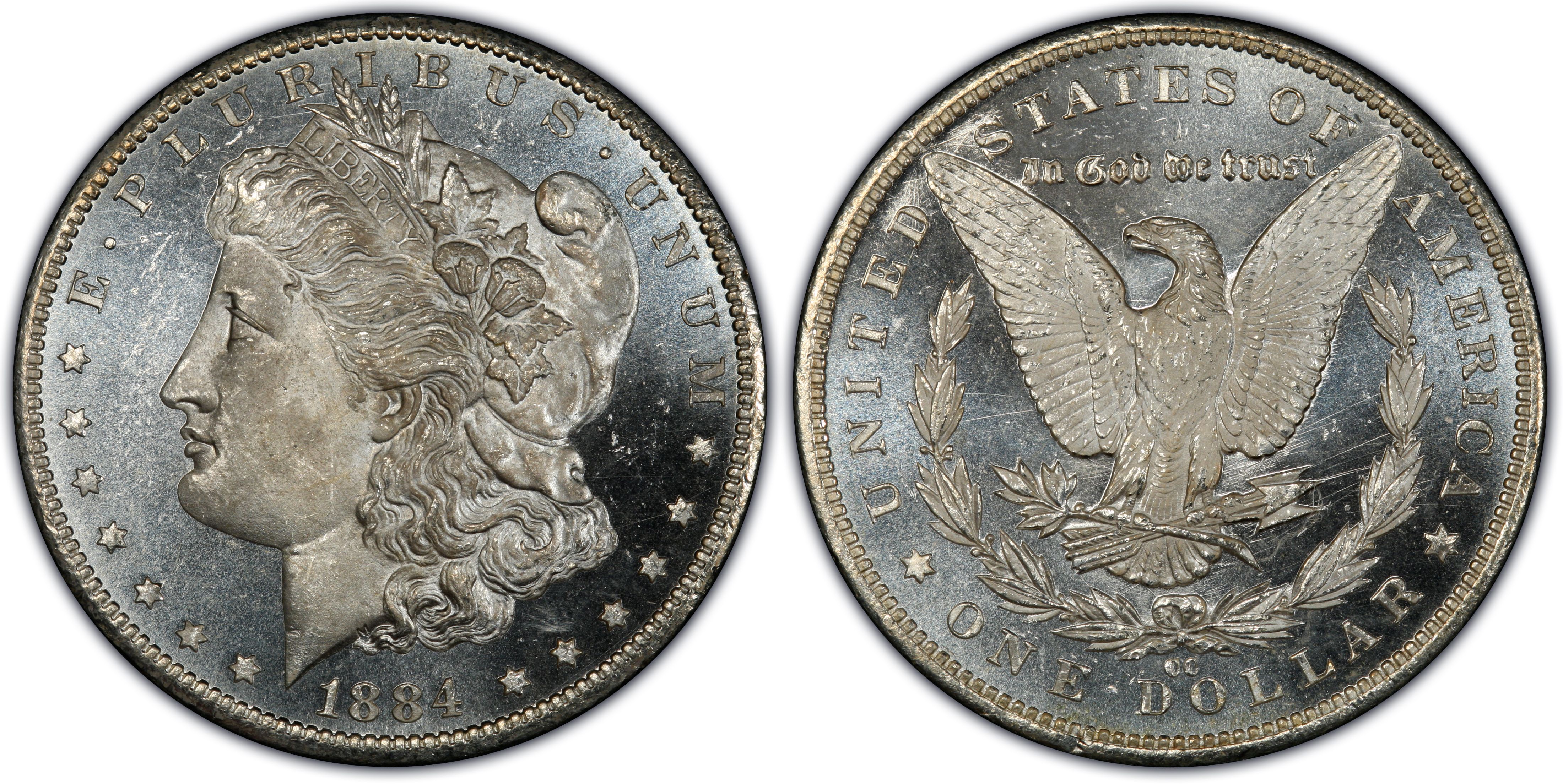 1884-CC $1, DMPL (Regular Strike) Morgan Dollar - PCGS CoinFacts