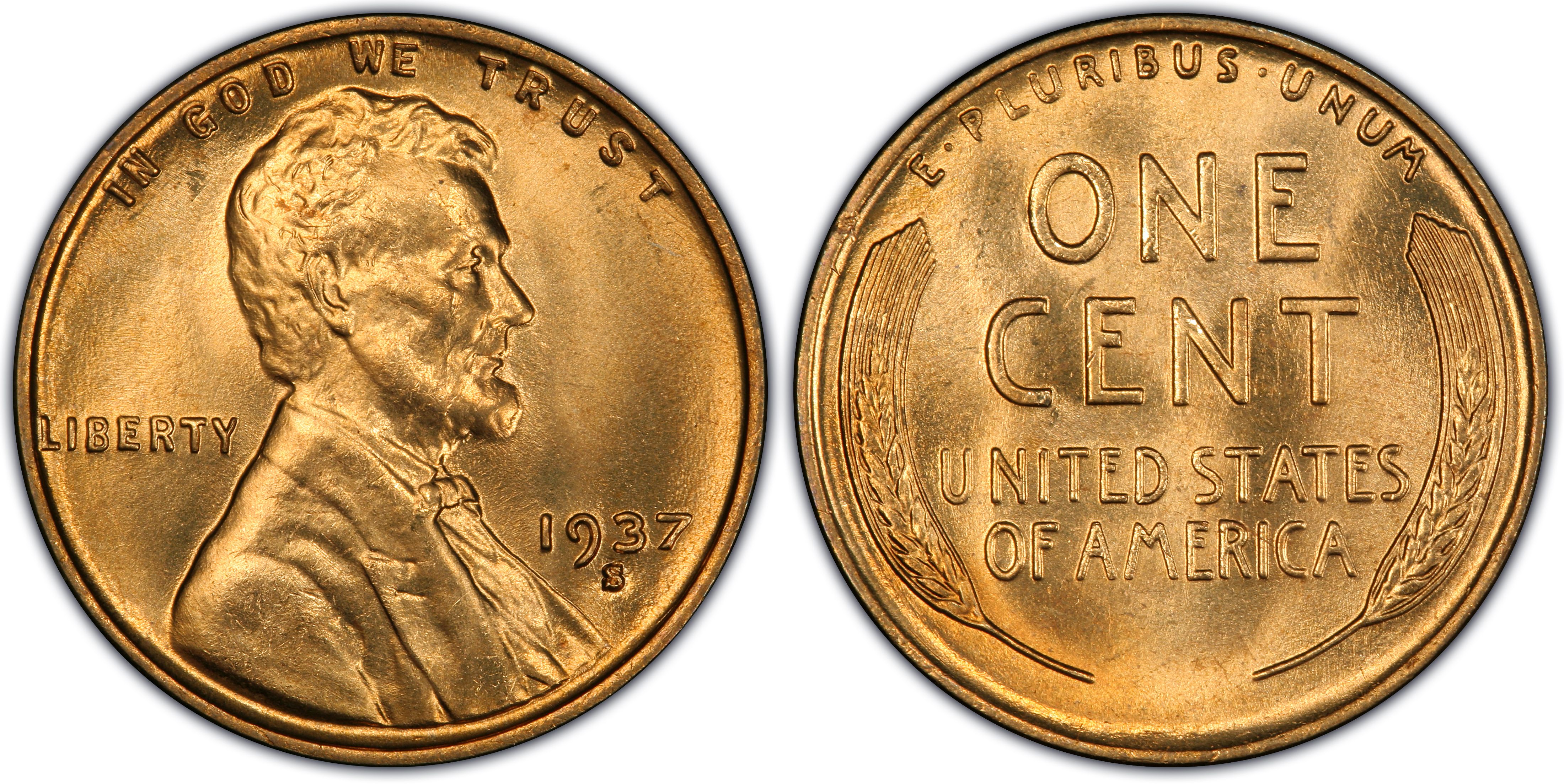 1937 S Lincoln Wheat Penny 15% off 5+ 