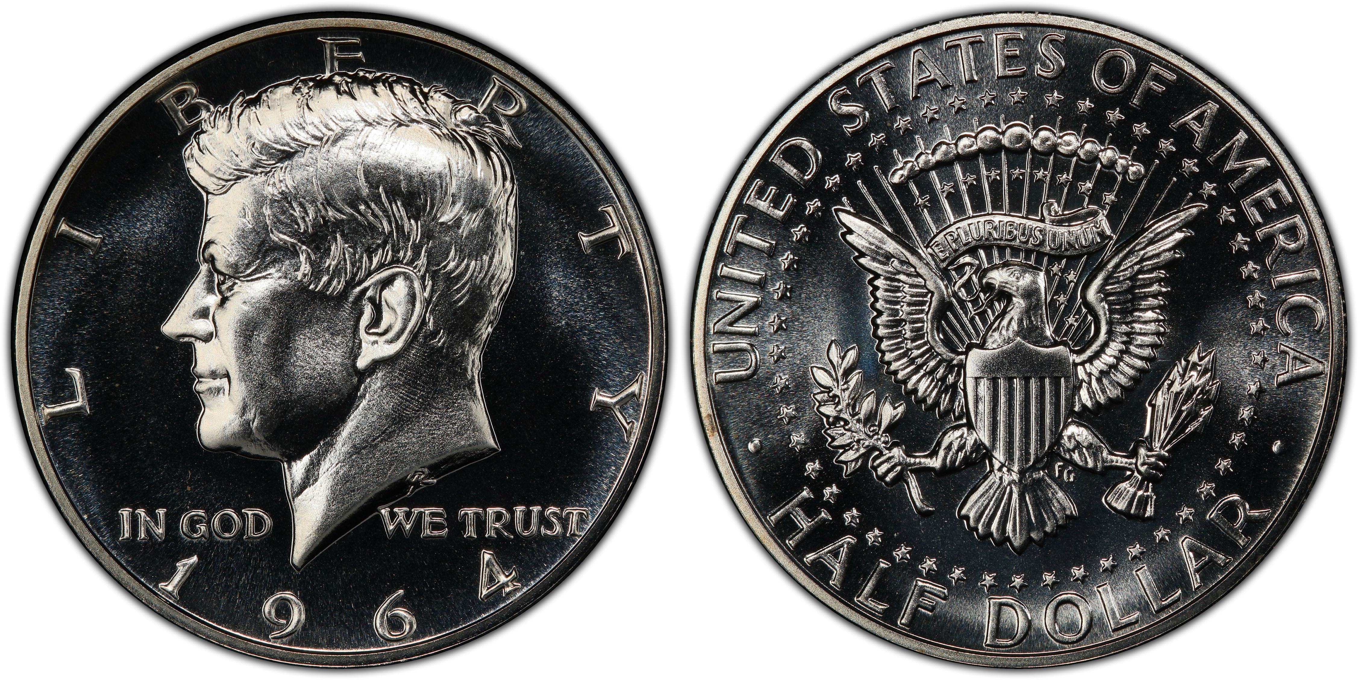 Details about   1964 50c Silver Proof Kennedy Half Dollar Type 1 Straight G ANACS PF 66 