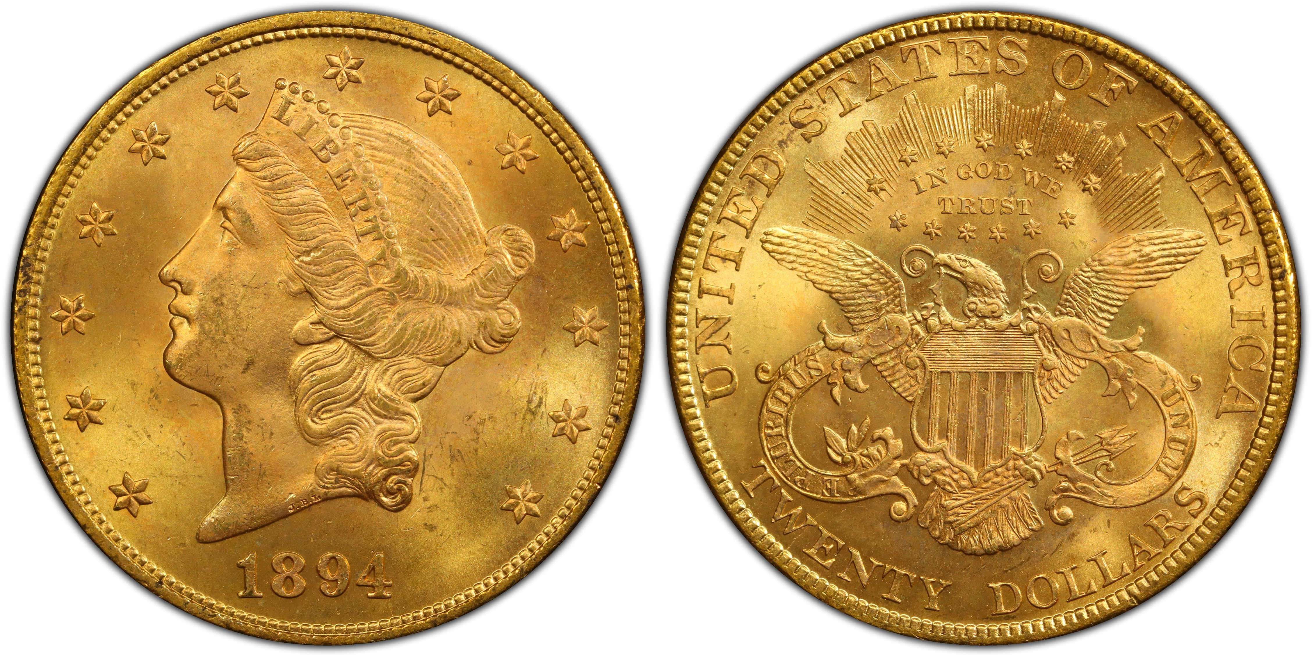 1894 $20 (Regular Strike) Liberty Head $20 - PCGS CoinFacts