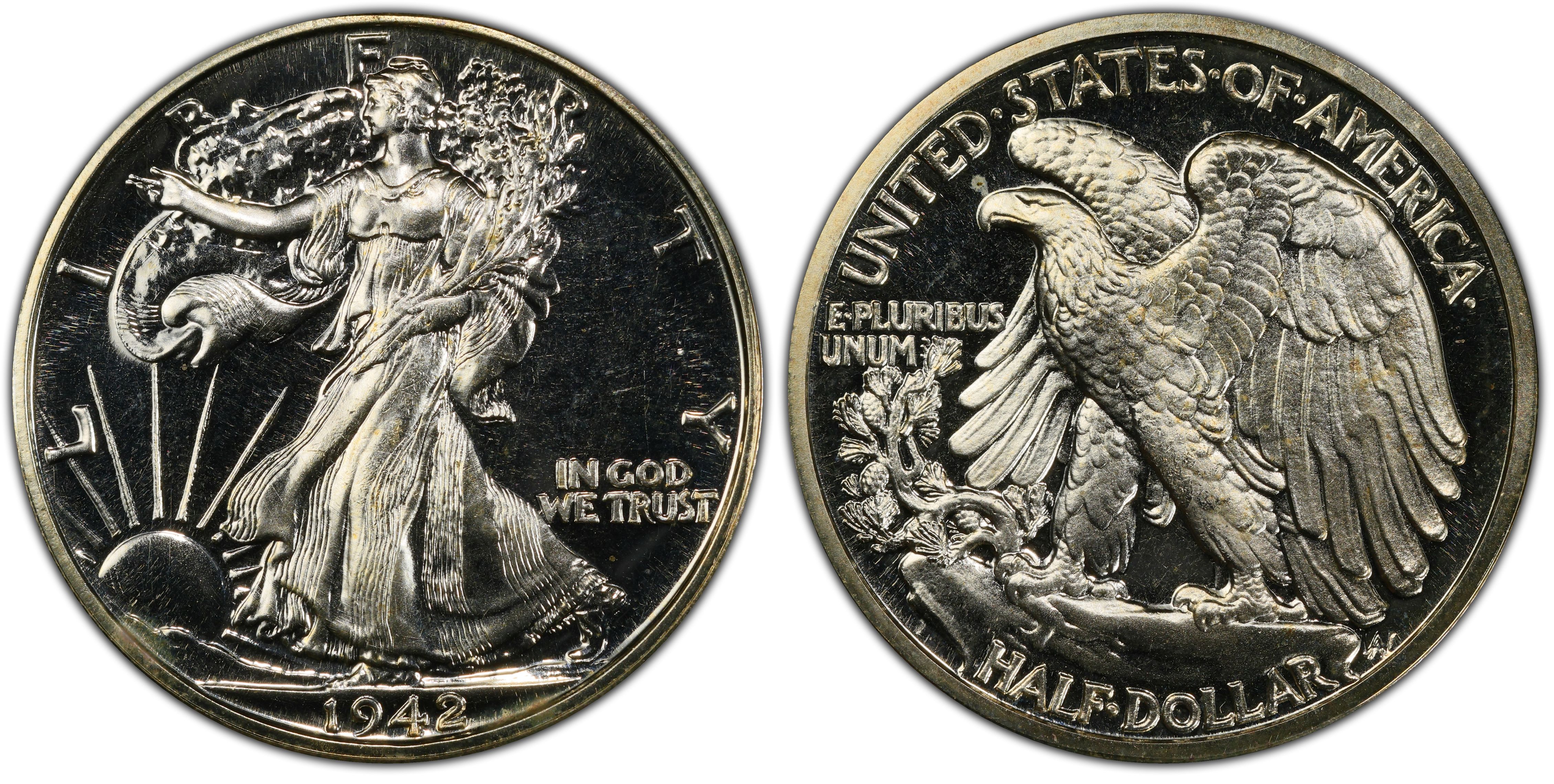 1942 50C, CAM (Proof) Walking Liberty Half Dollar - PCGS CoinFacts