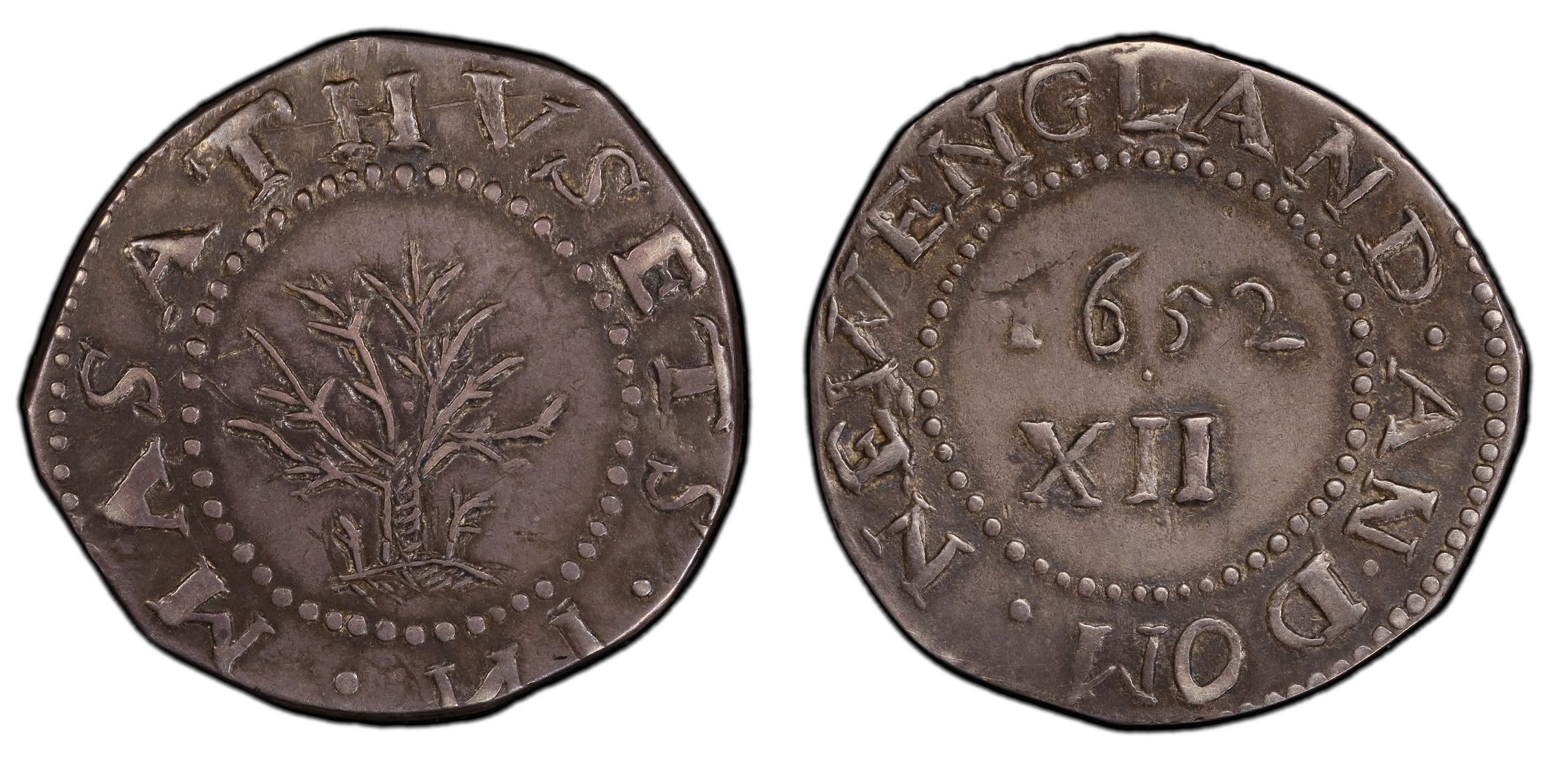 1652 Shilling Oak, Noe-11, Backwards "N" (Regular Strike) Massachusetts ...