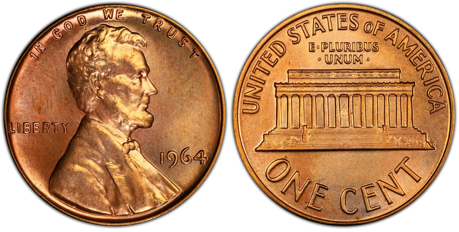 1967 Lincoln Memorial One Cent Coin from SMS Special Mint Set 1c Copper  Penny