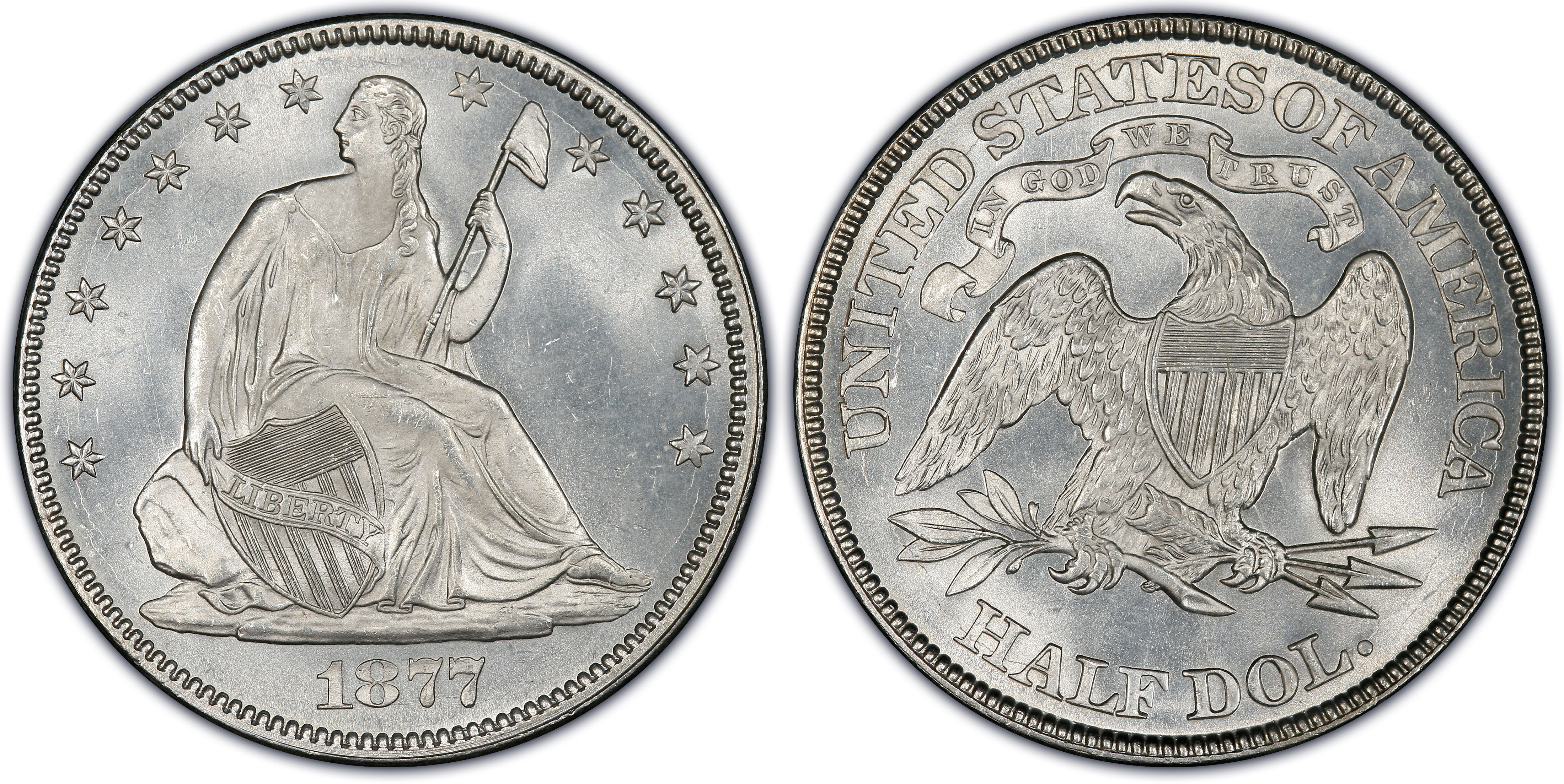 1877/6 50C (Regular Strike) Liberty Seated Half Dollar - PCGS