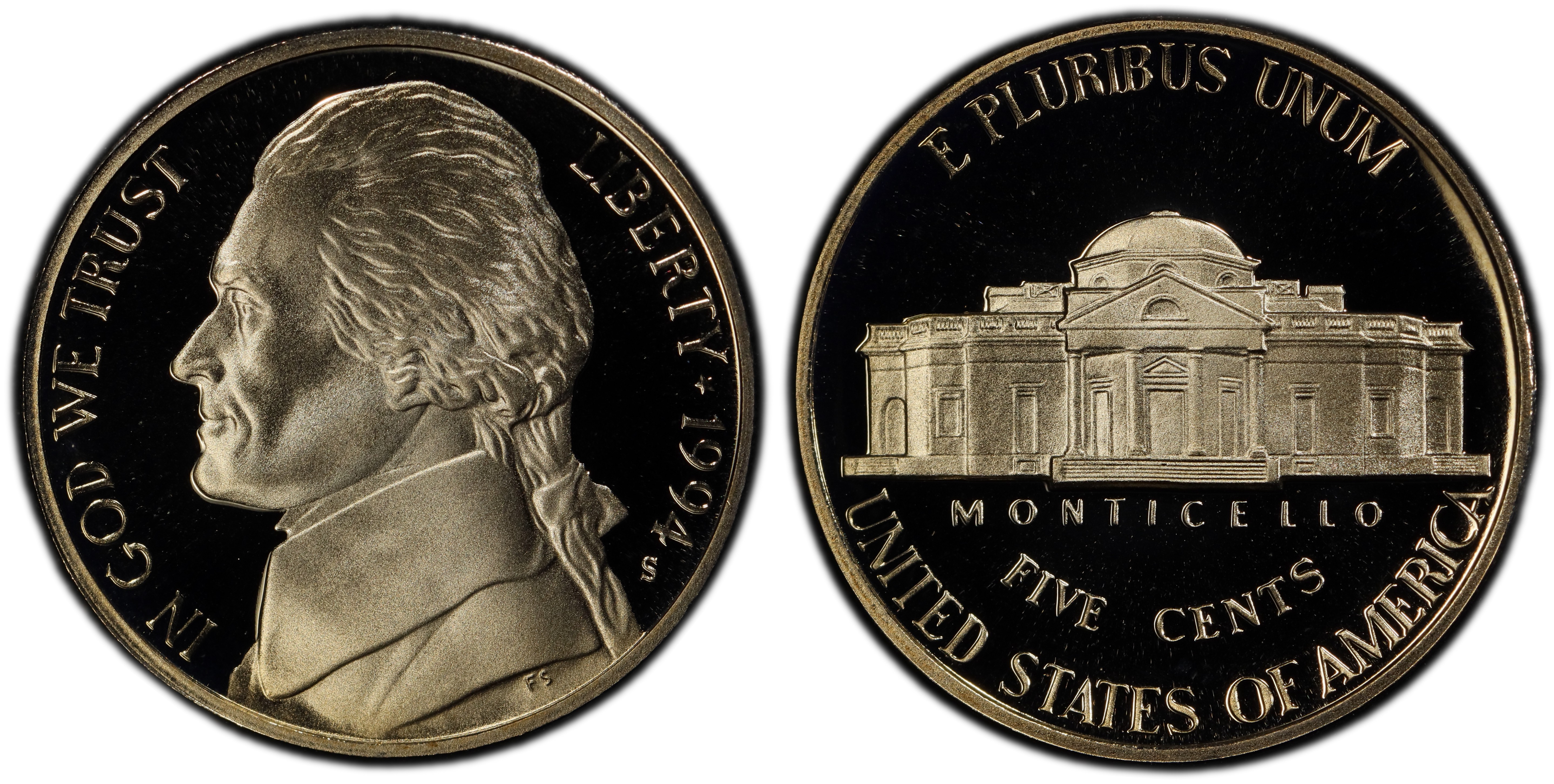 1994-S 5C, DCAM (Proof) Jefferson Nickel - PCGS CoinFacts