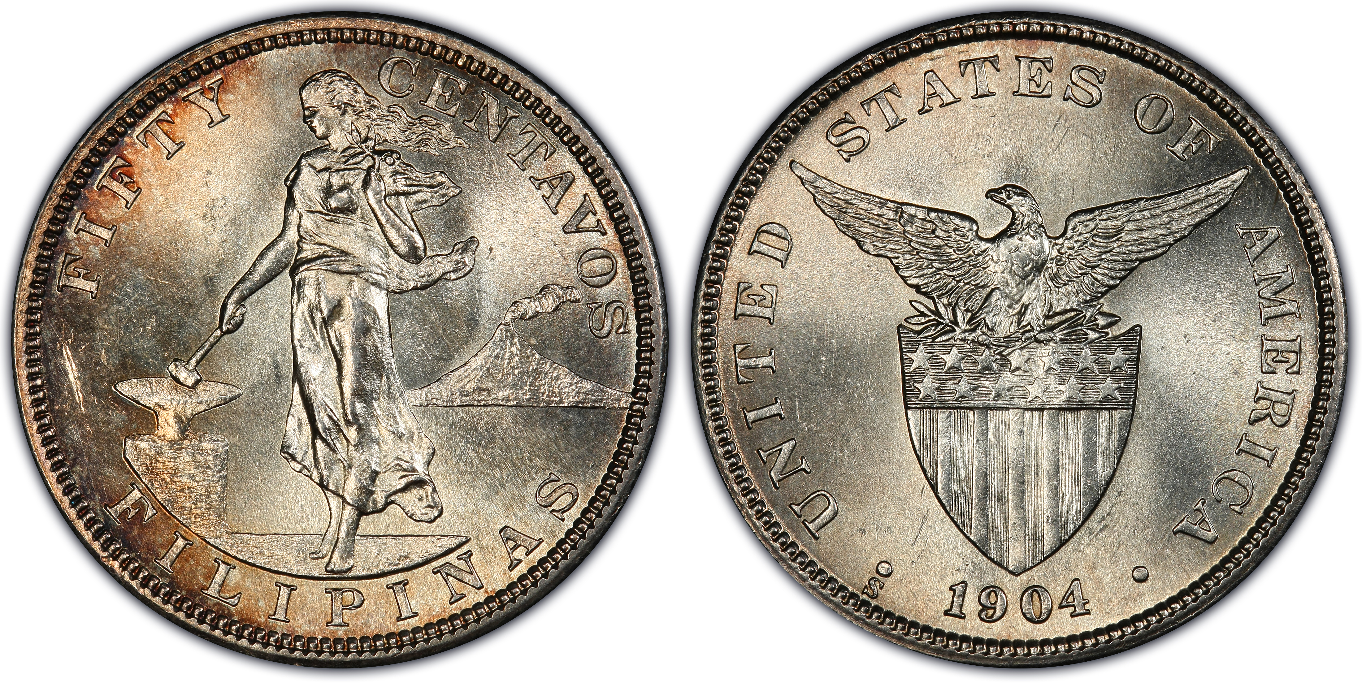 1904-S 50C (Regular Strike) U.S. Philippines - PCGS CoinFacts