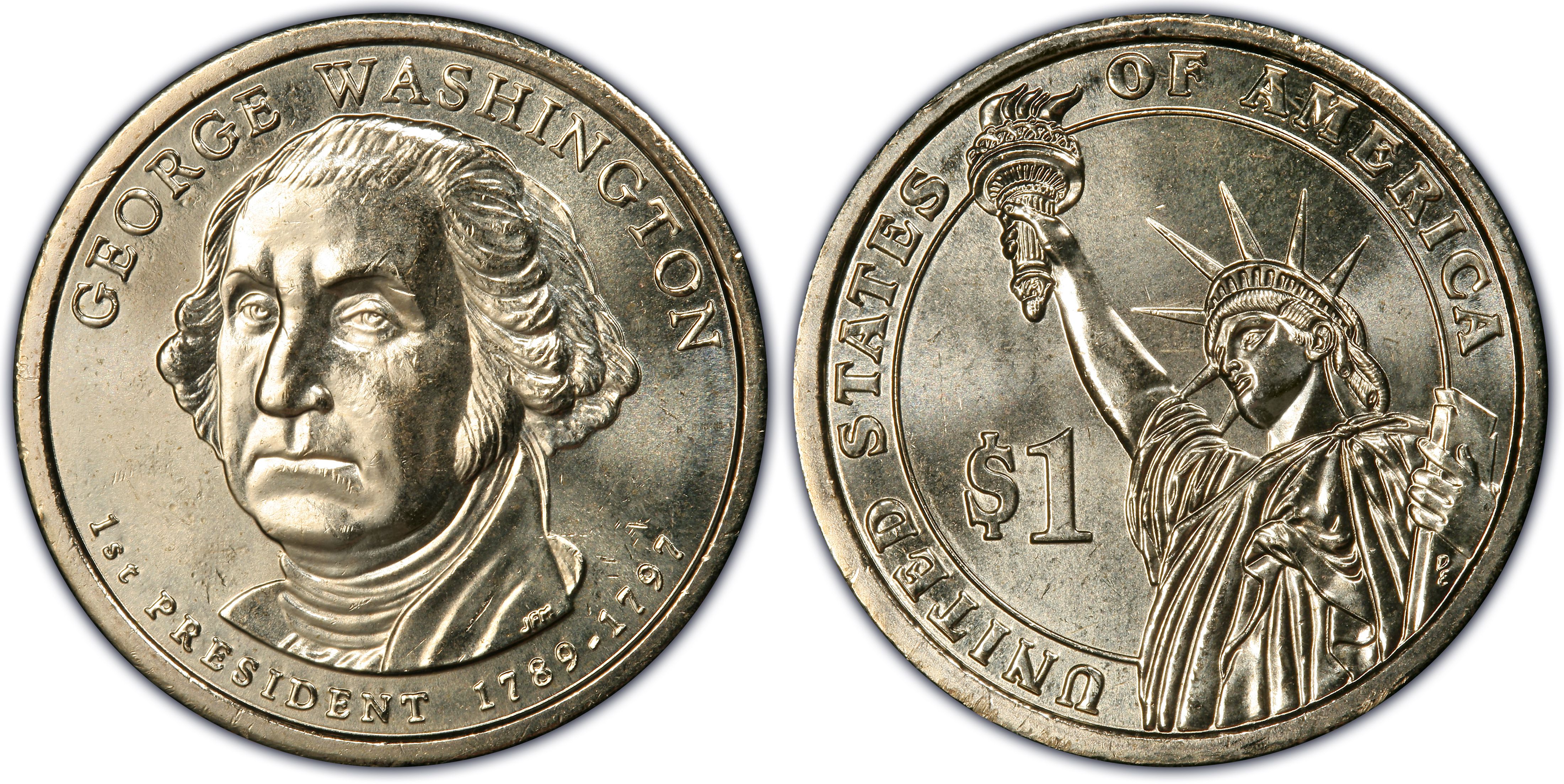Coin from Mint Set 2007 P  George Washington Presidential Dollar ~ Pos B ~ U.S