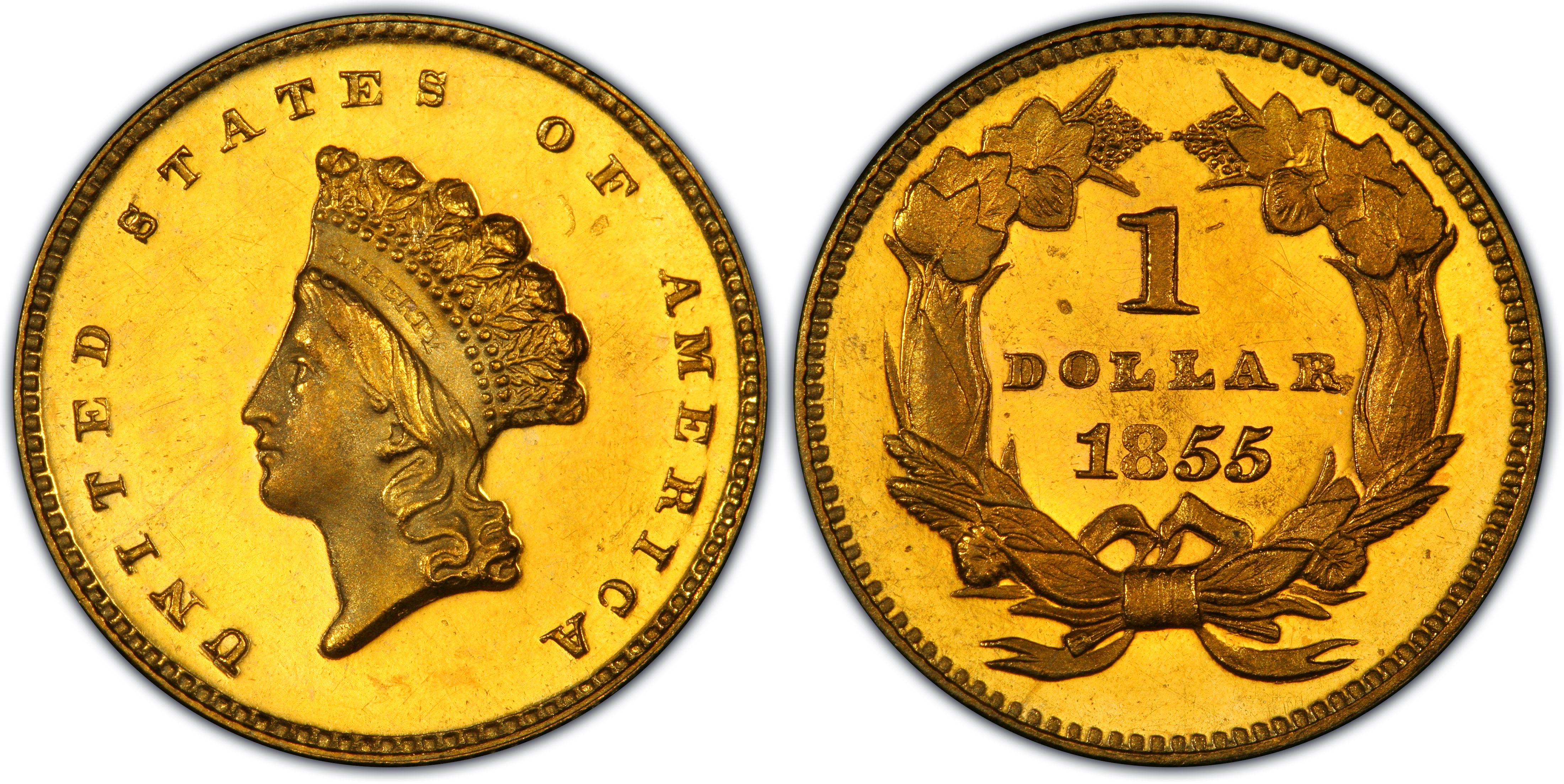 アンティークコイン コイン 金貨 銀貨 [送料無料] 1856 Slanted 5 Gold