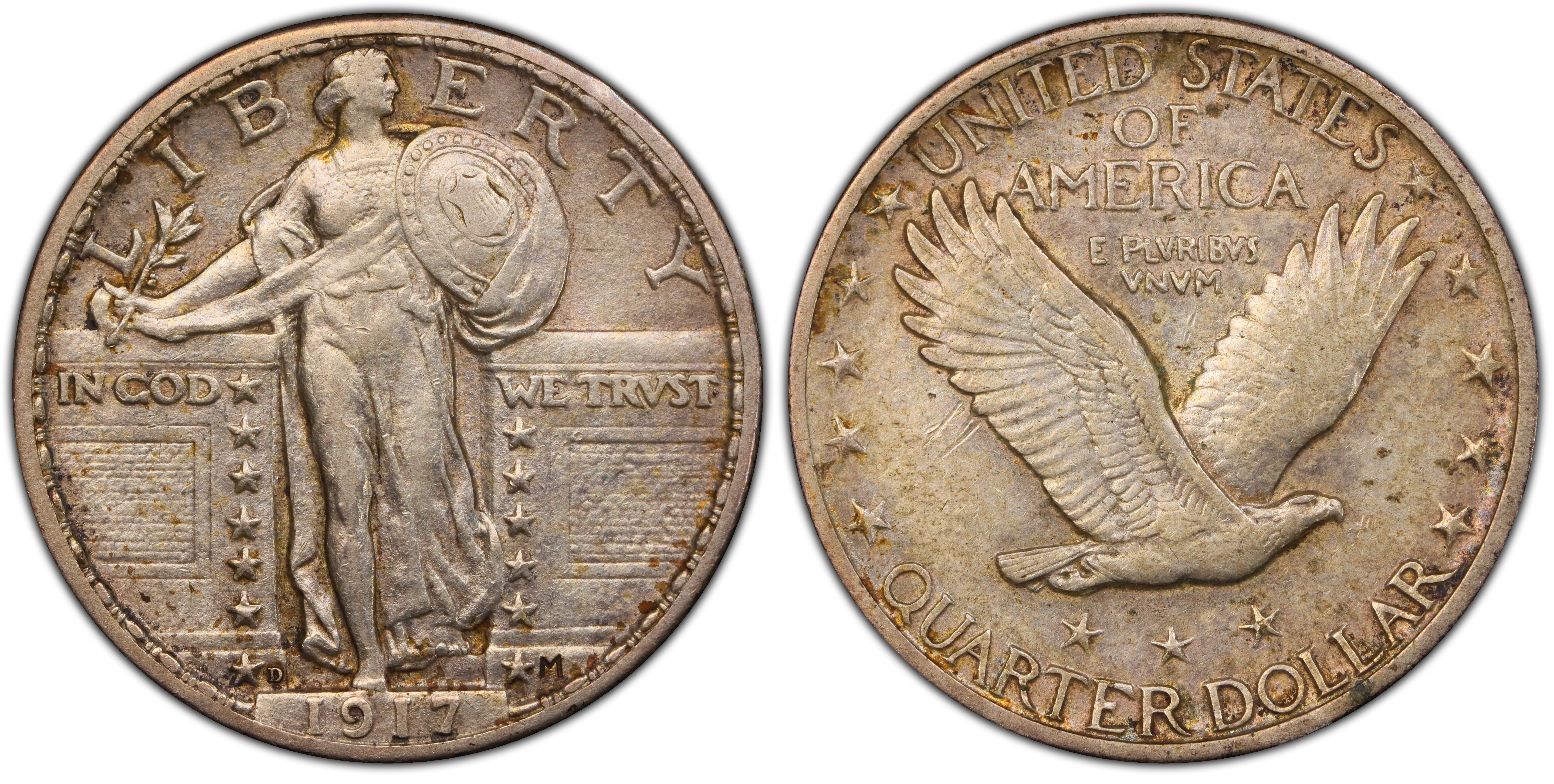 Images Of Standing Liberty Quarter 1917-D 25C Type 2 - PCGS CoinFacts