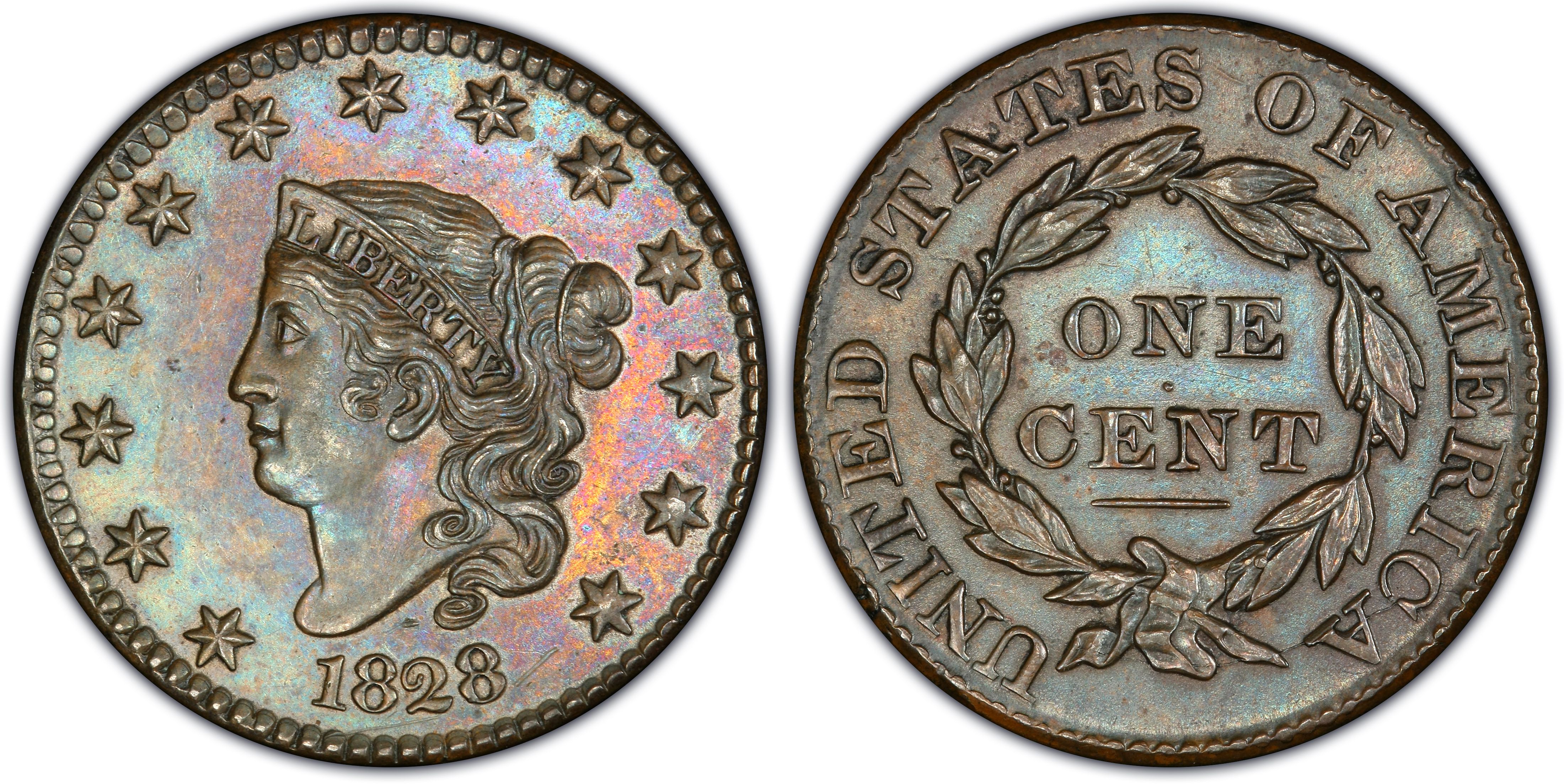 1828 1C Newcomb 1, BN (Regular Strike) Coronet Head Cent - PCGS CoinFacts