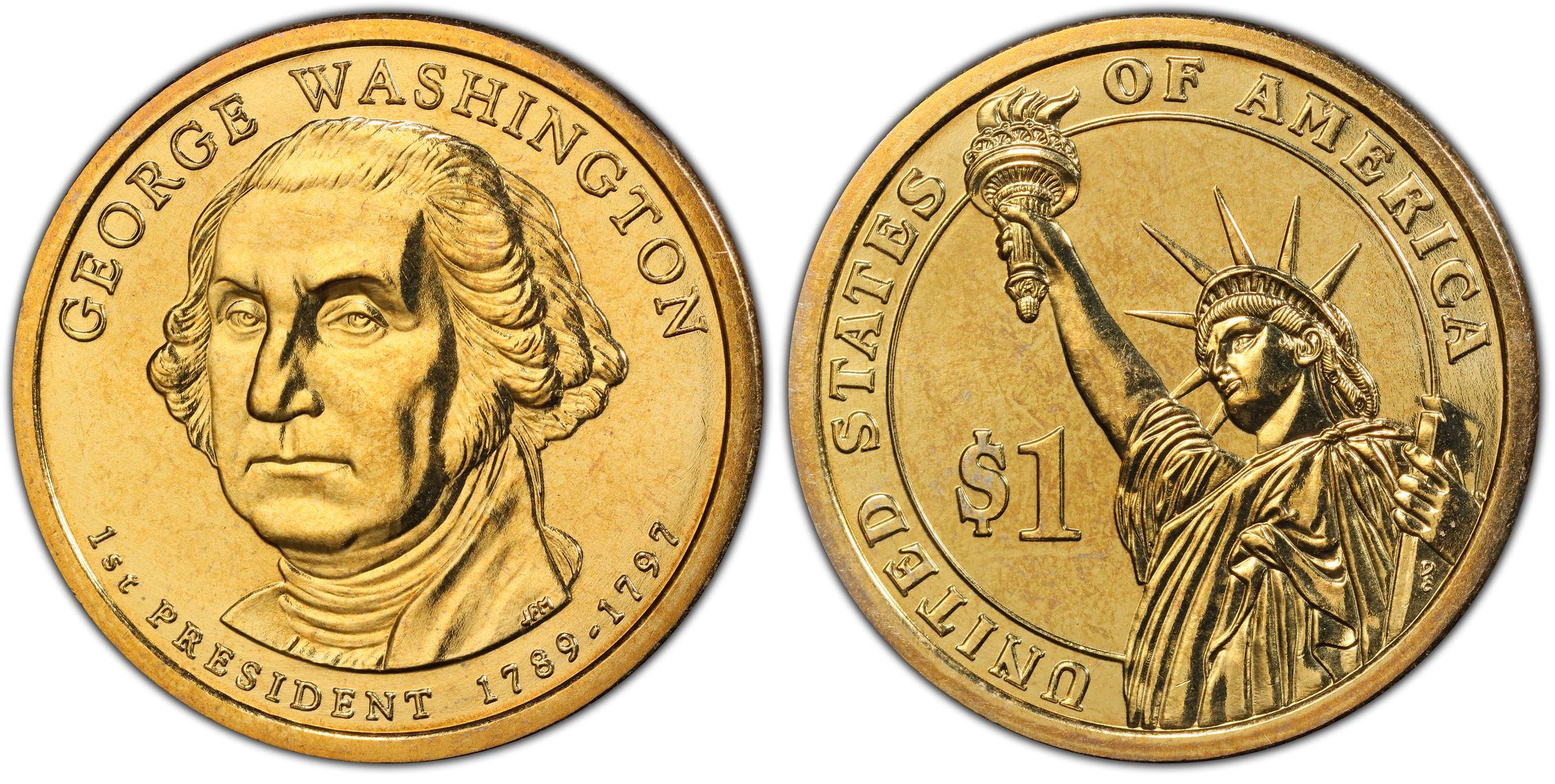 (2007) $1 Missing Edge Lettering George Washington (Regular Strike ...