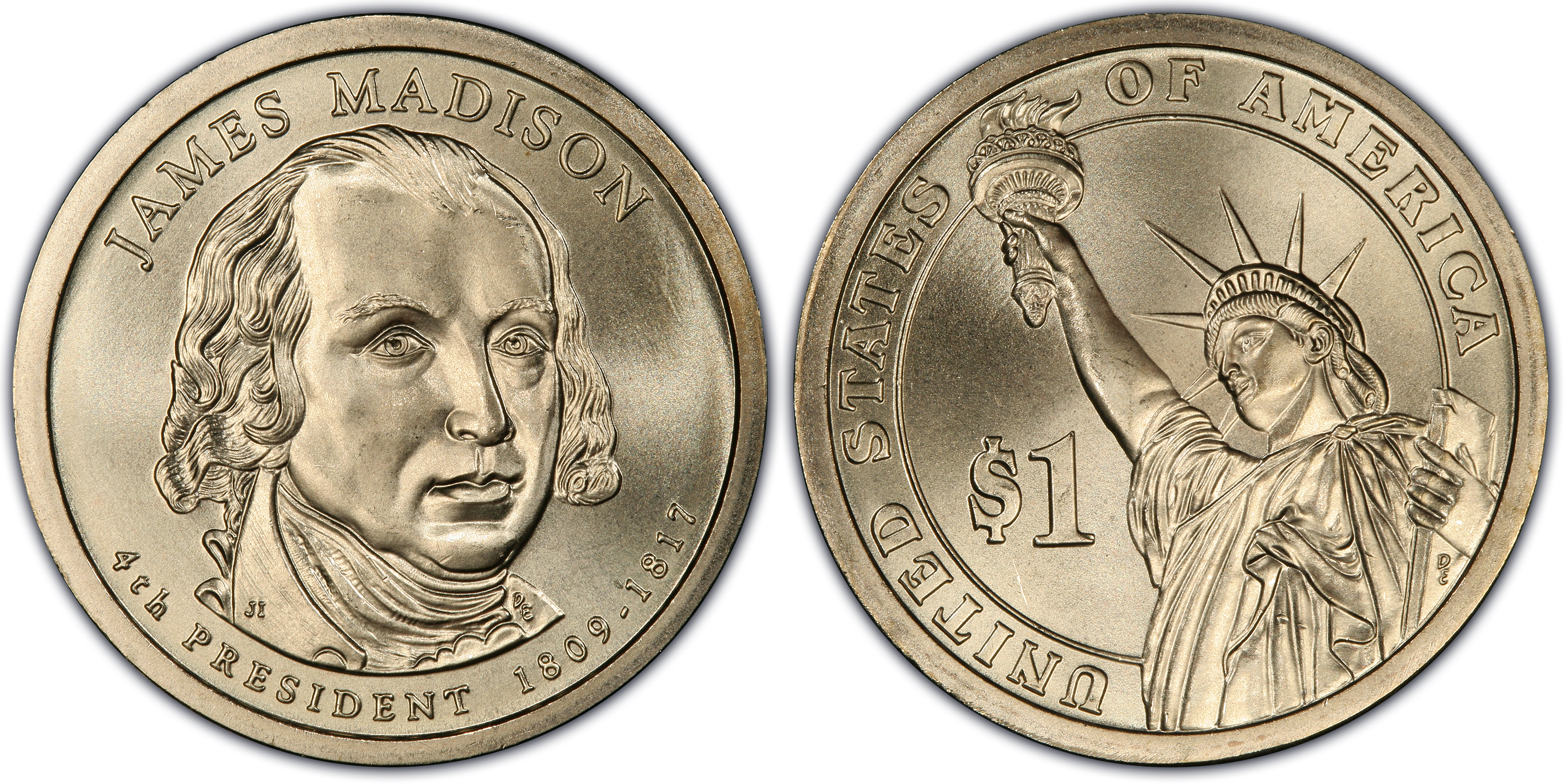 2007-P $1 James Madison - Pos. B Satin Finish (Special Strike ...