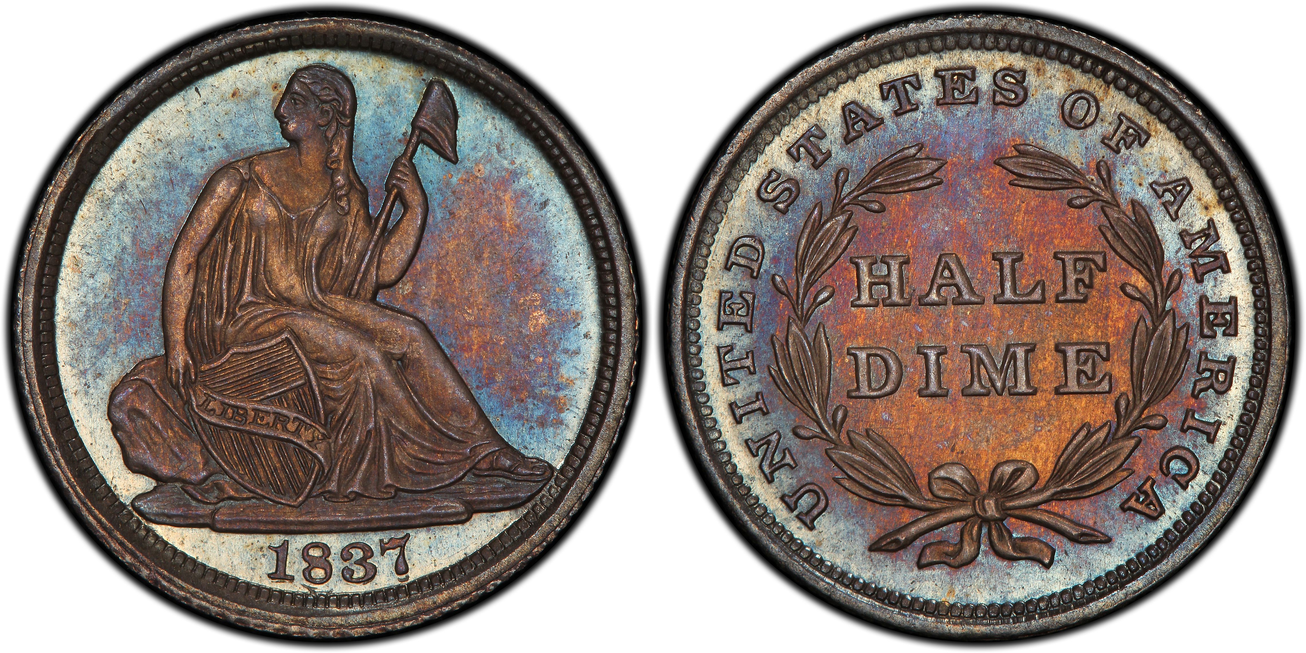1837 H10C Seated (Proof) Liberty Seated Half Dime - PCGS CoinFacts
