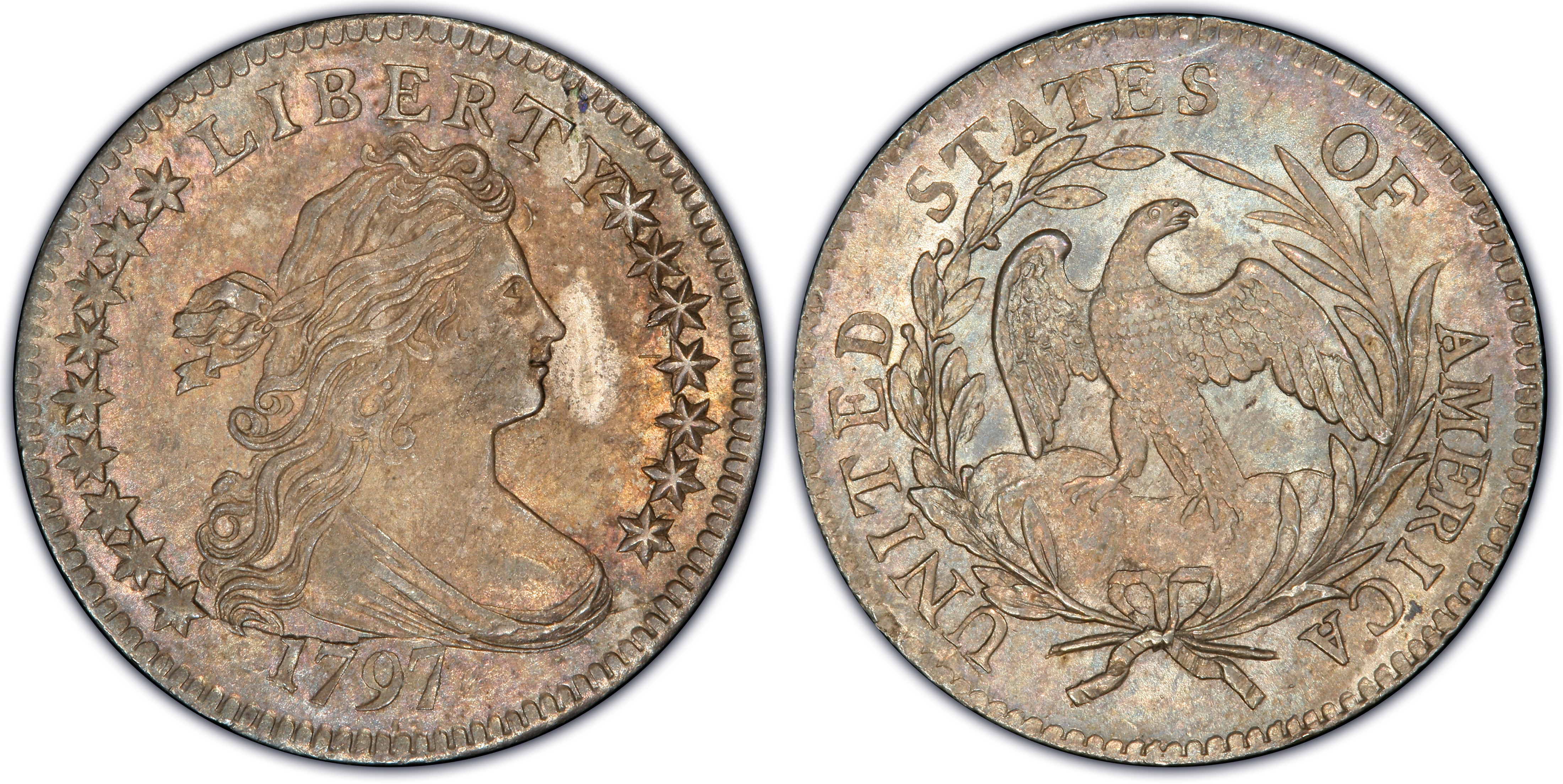 1797 10C 16 Stars (Regular Strike) Draped Bust Dime - PCGS CoinFacts