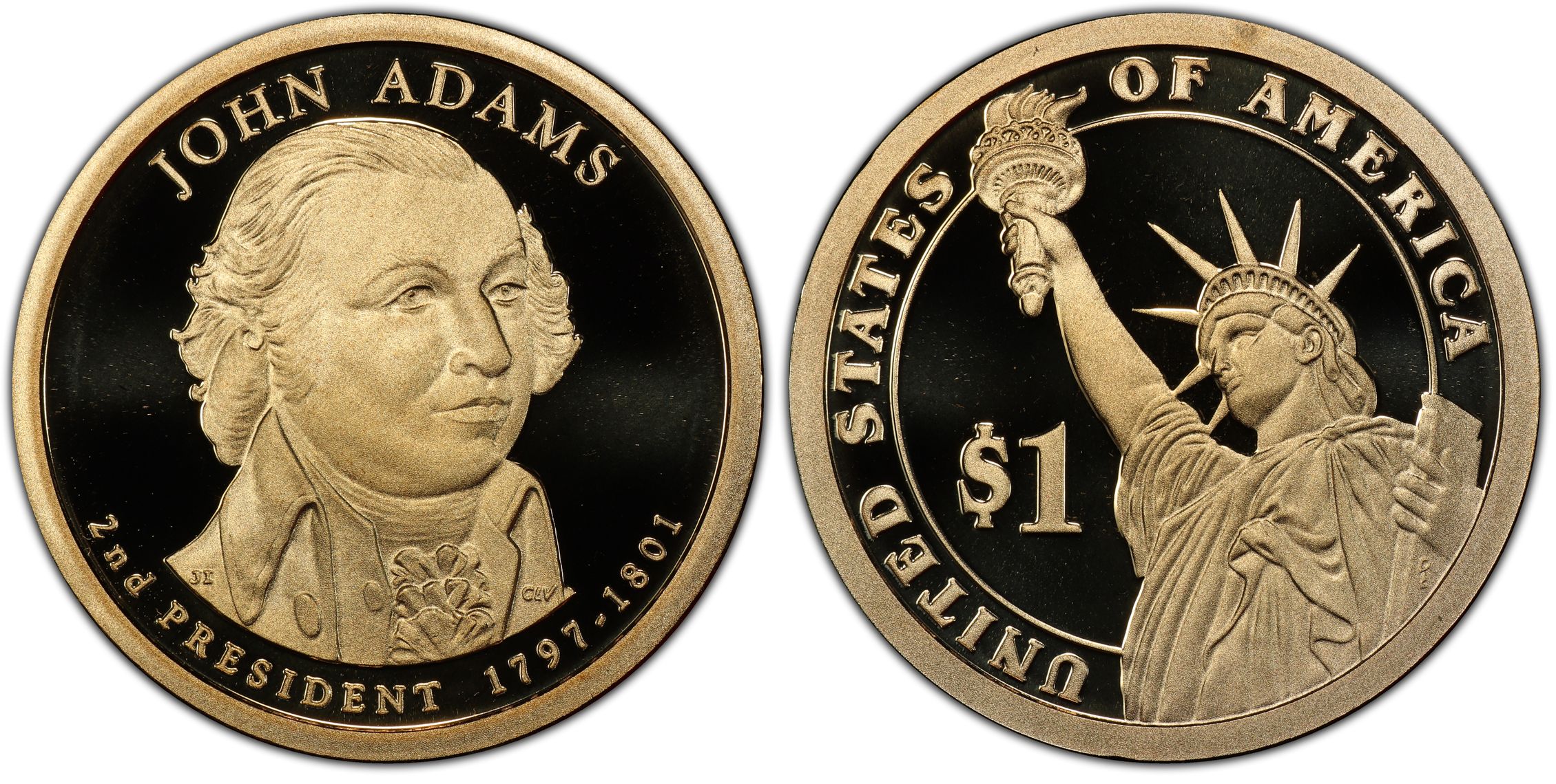 2007-S $1 John Adams, DCAM (Proof) Presidential Dollars - PCGS CoinFacts