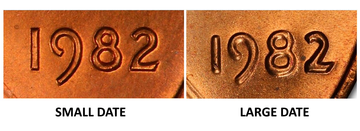1982 1C Bronze Large Date, RD (Regular Strike) Lincoln Cent ...