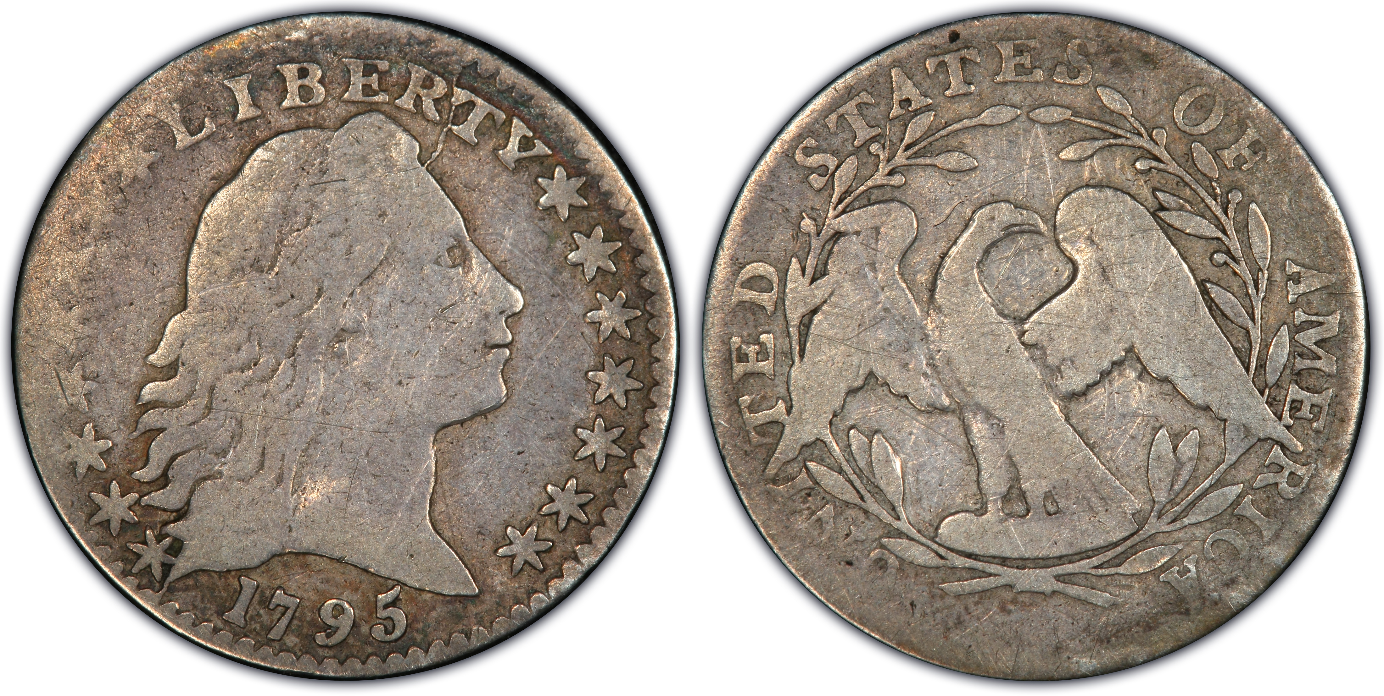 Images of Flowing Hair Half Dime 1795 H10C - PCGS CoinFacts