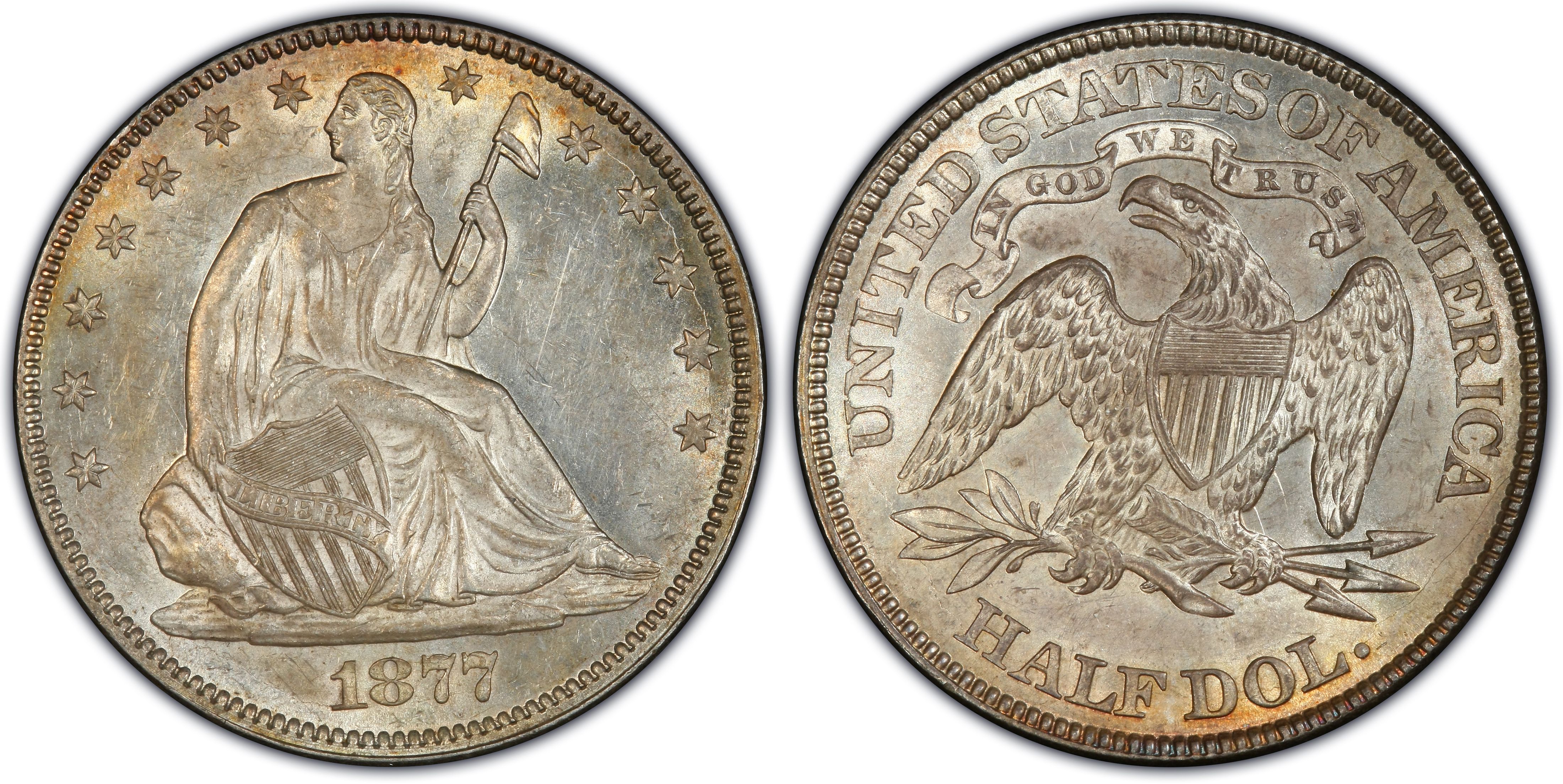 1877/6 50C (Regular Strike) Liberty Seated Half Dollar - PCGS