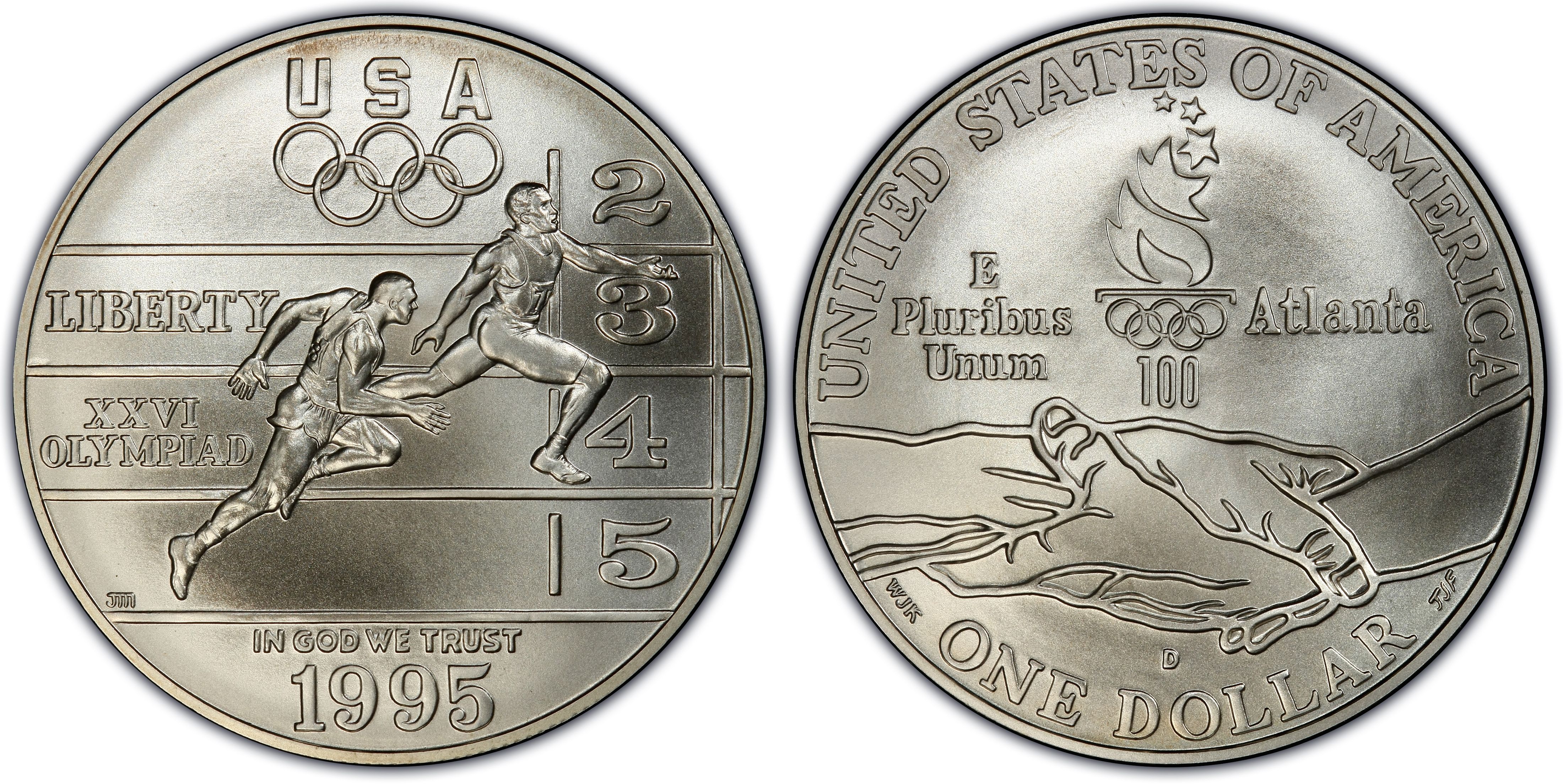 Olympic Track Field Silver Commemorative Dollar PCGS PR69DCAM 1995 P $1 U.S