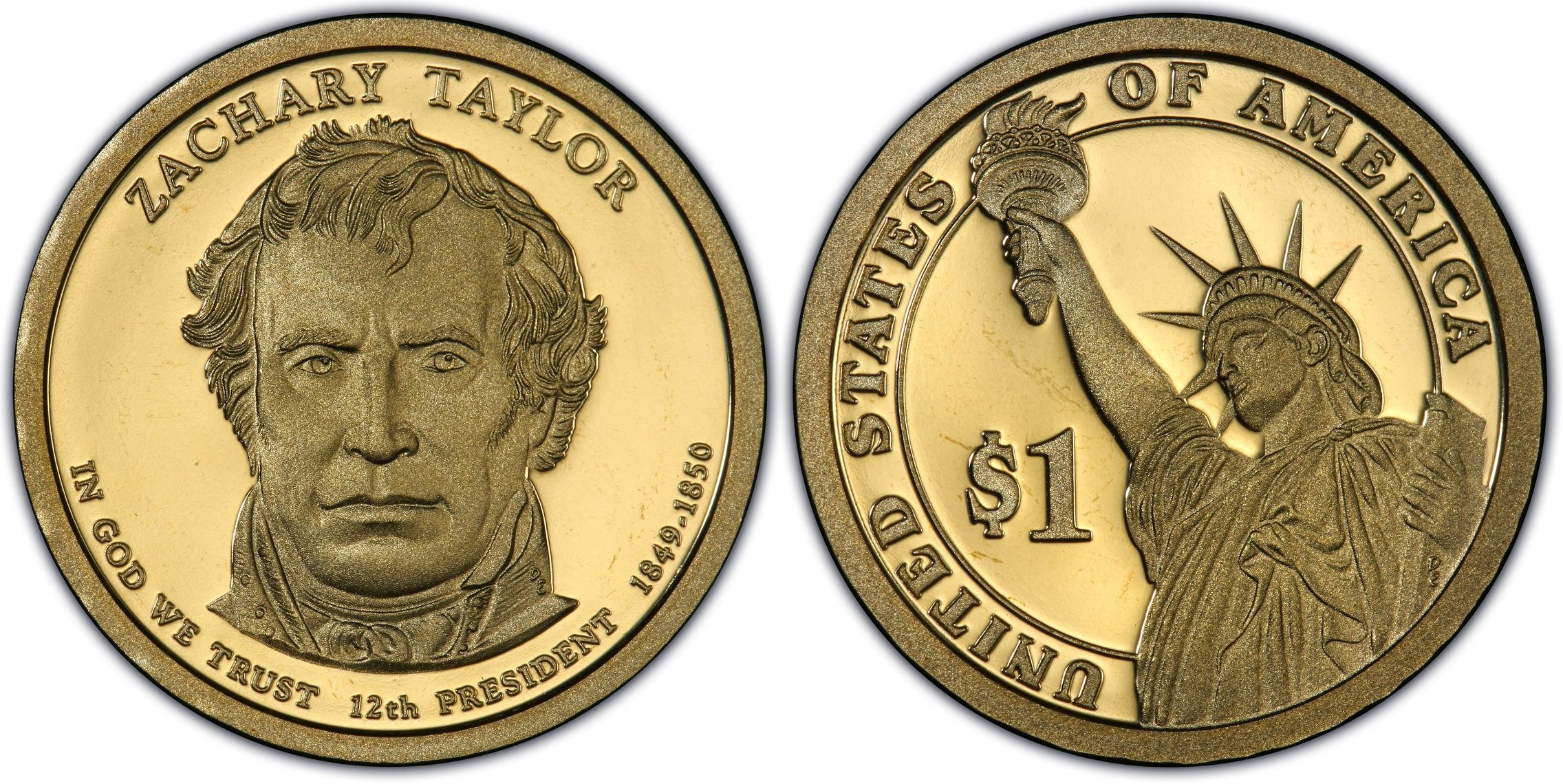 2009-S $1 Zachary Taylor, DCAM (Proof) Presidential Dollars - PCGS ...