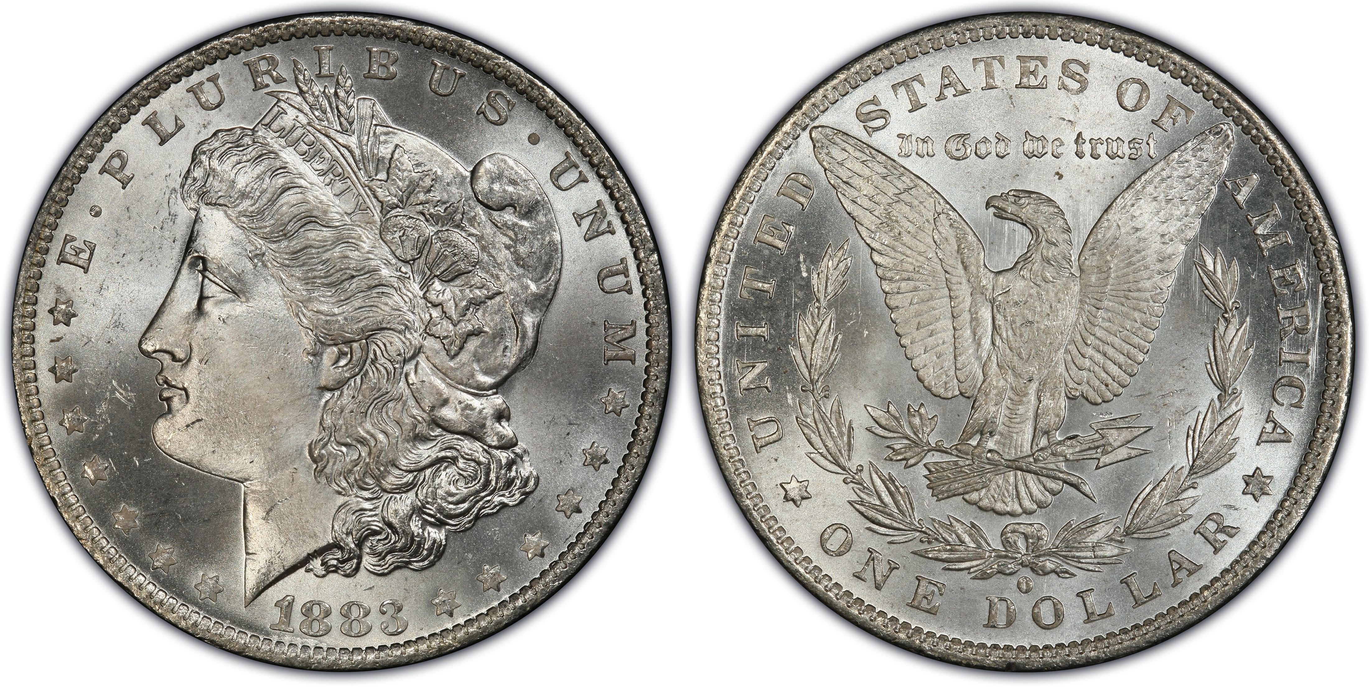 1883-O VAM 4 Morgan Silver Dollar O/O MS63 PCGS 