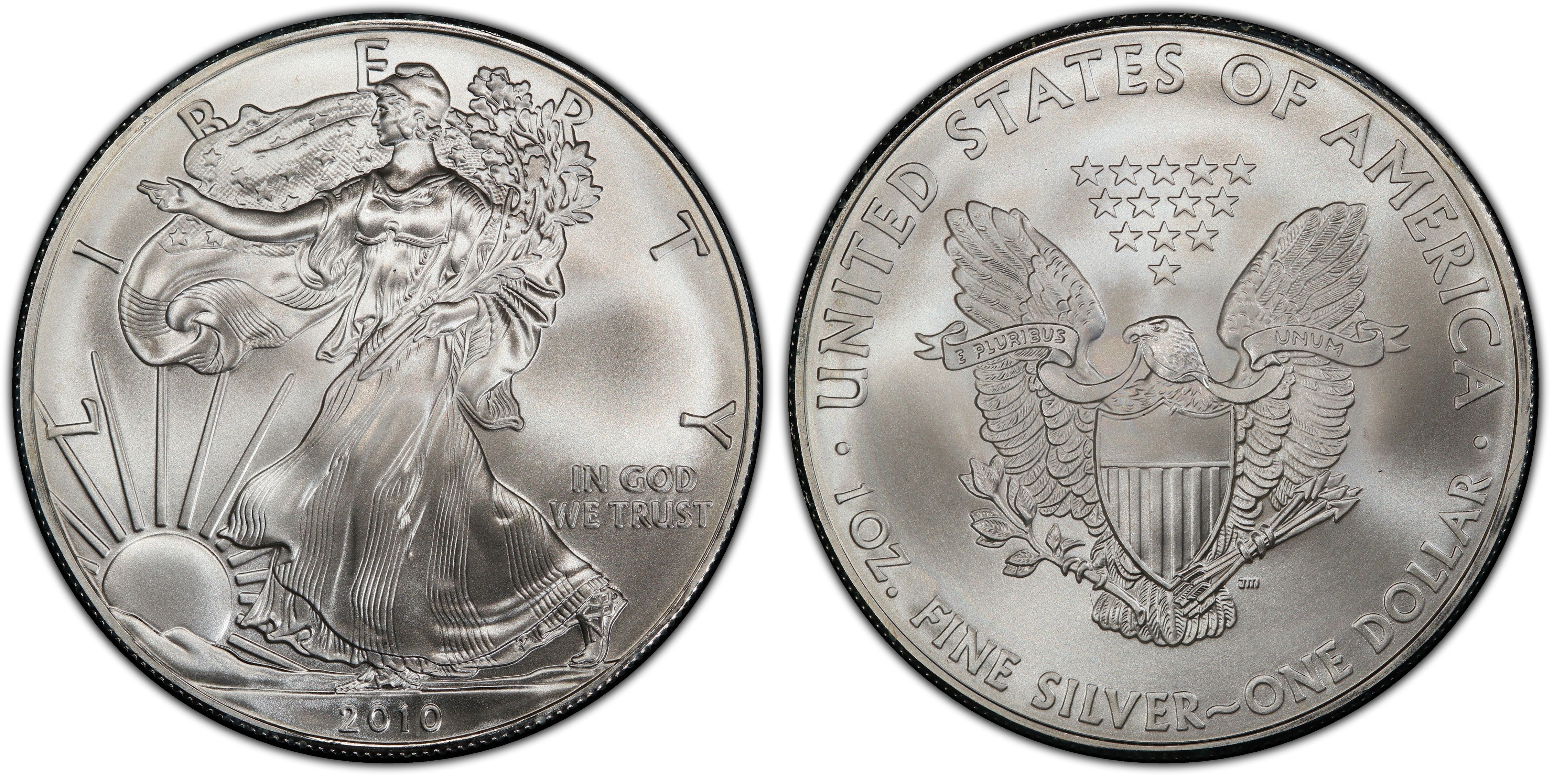 2010 American Silver Eagle $1 25th Year of Issue PCGS MS69 
