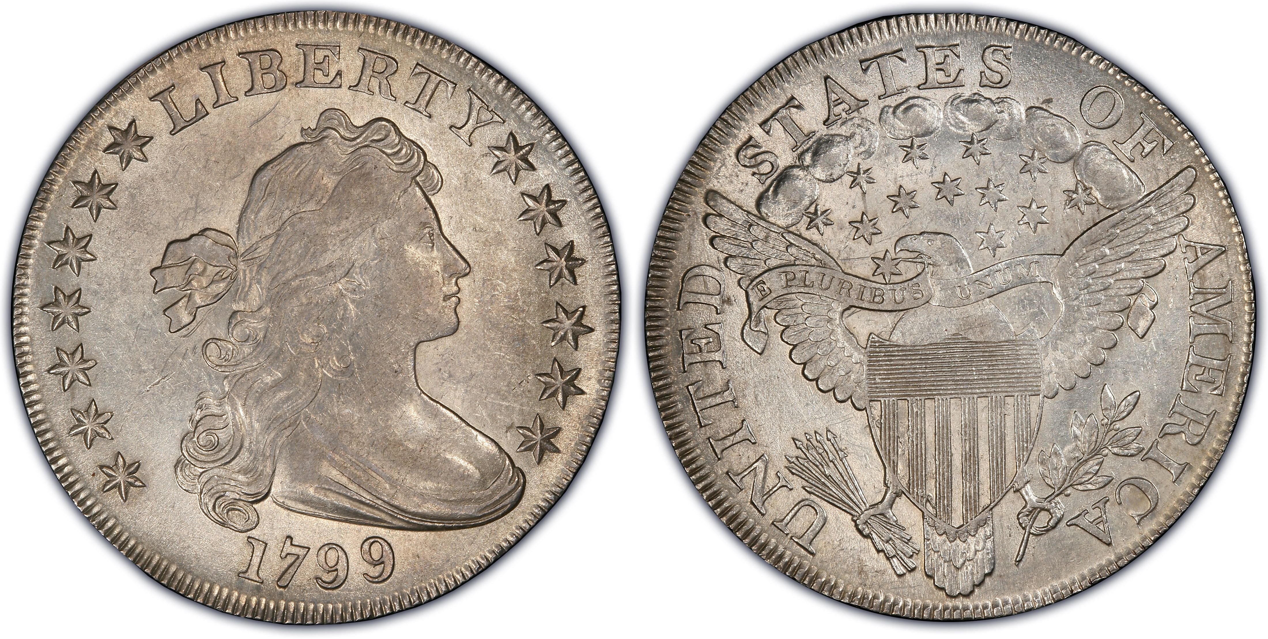 1799 $1 BB-167 (Regular Strike) Draped Bust Dollar - PCGS CoinFacts