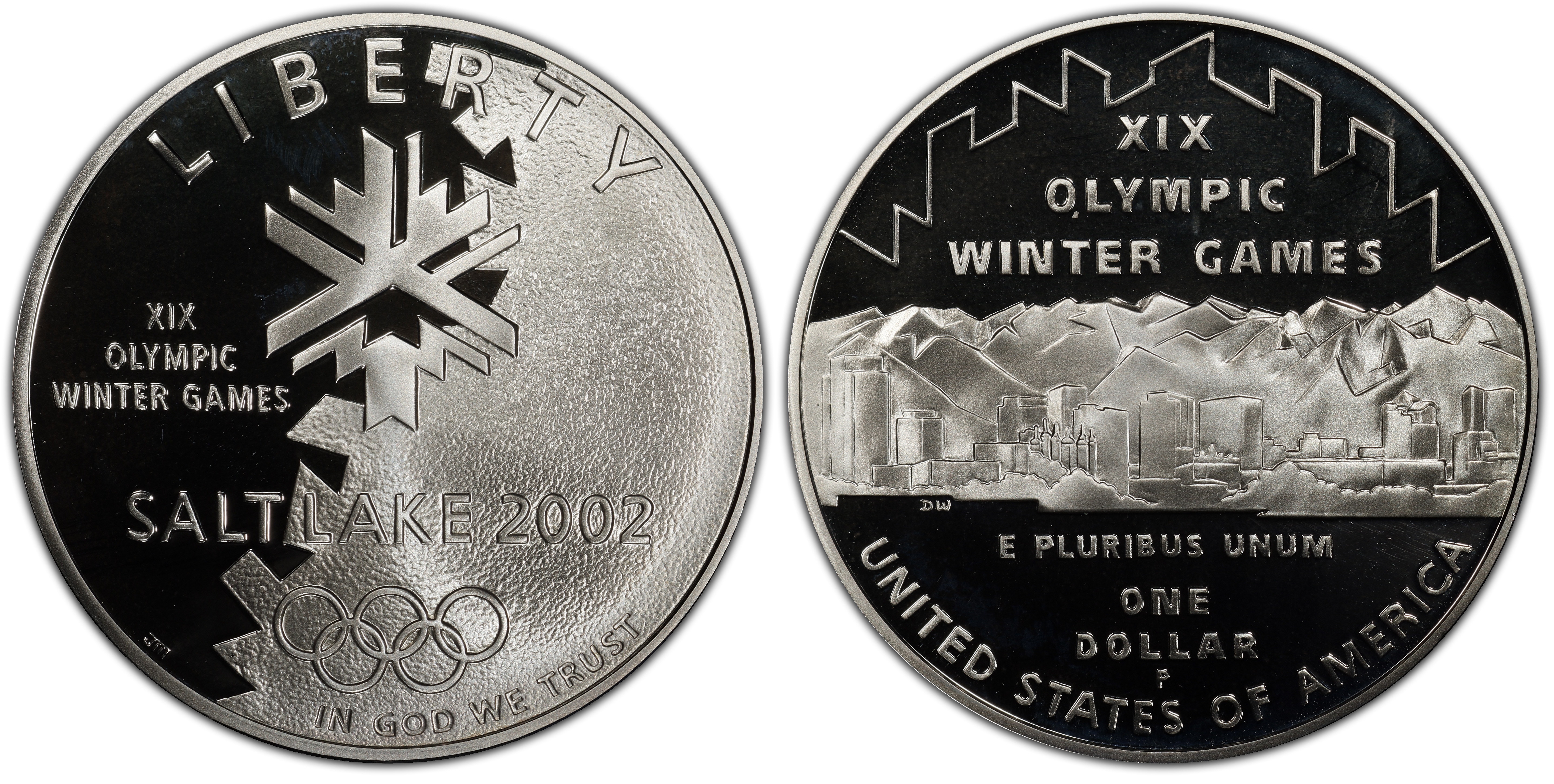 2002 P 1 Olympics Salt Lake City DCAM Proof Modern Silver and