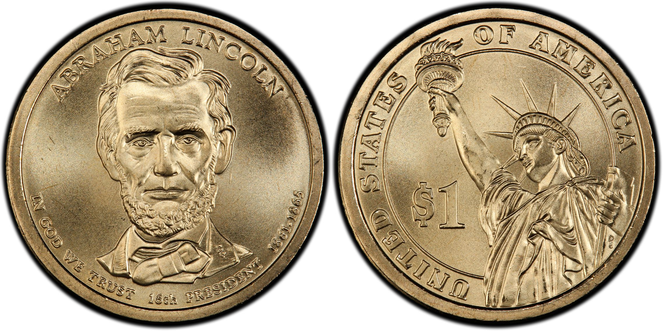 2010-D $1 Abraham Lincoln - Pos B Satin Finish (Special Strike ...