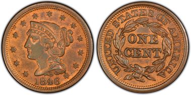 MS64RB PCGS grade