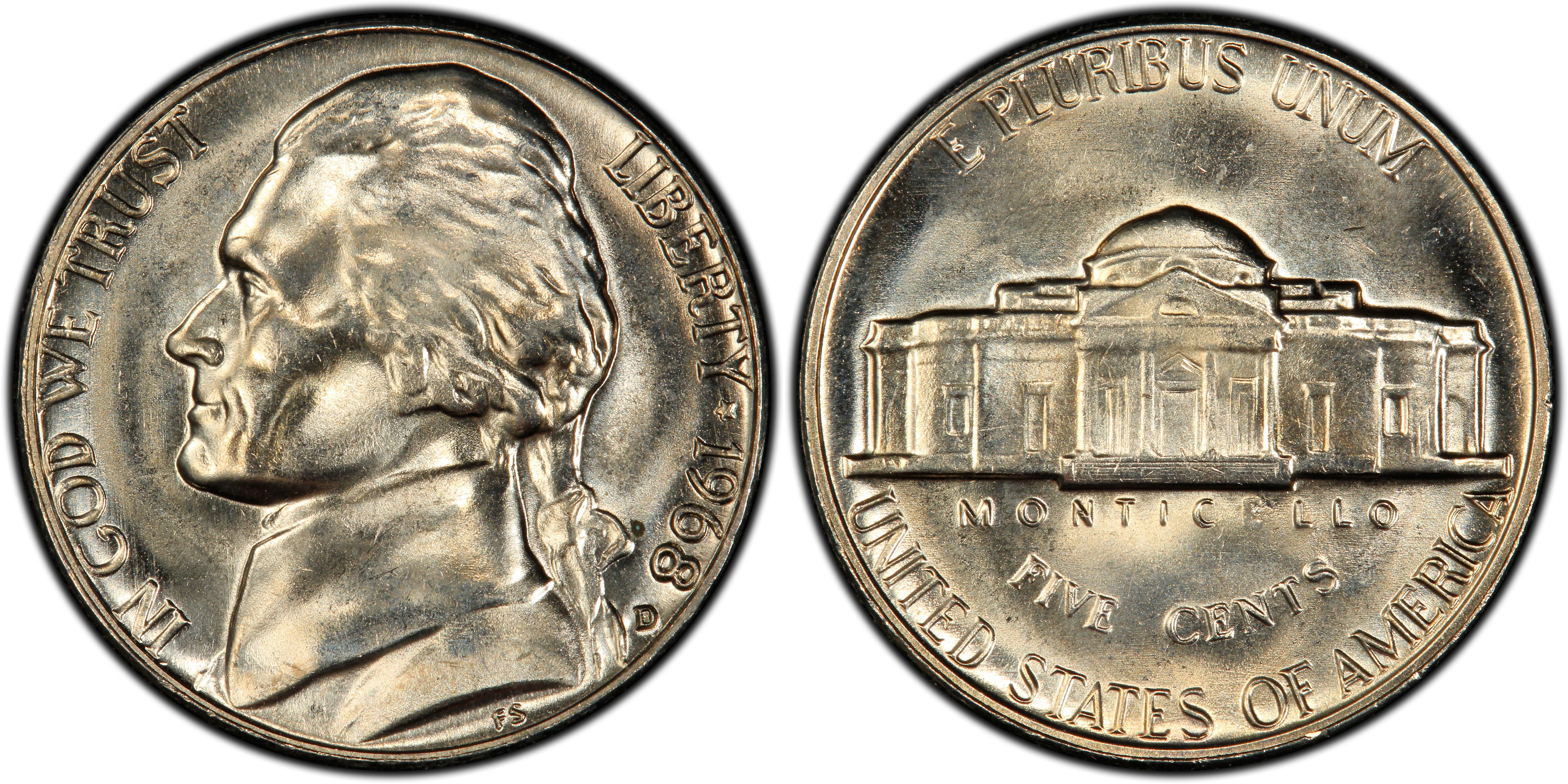 Details about   1968 D Jefferson Nickel BU US Coin 
